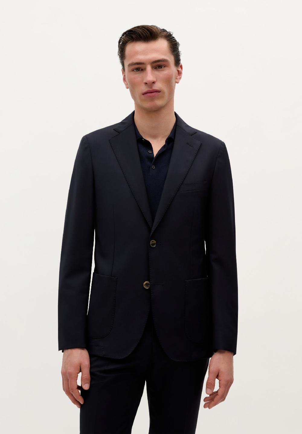 scalpers WOOL SUIT BLAZER NAVY