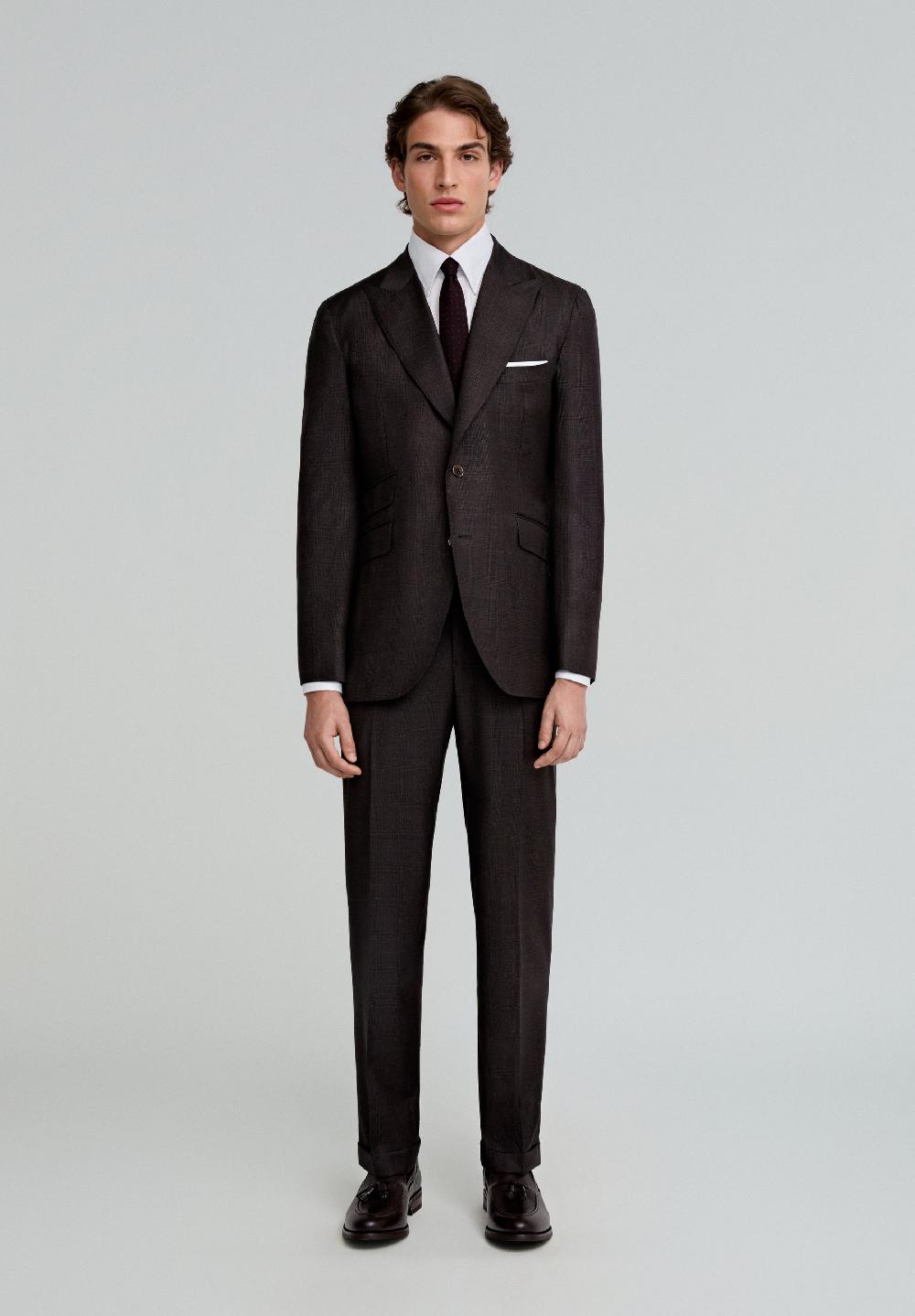 Scalpers WOOL SUIT BROWN CHECK