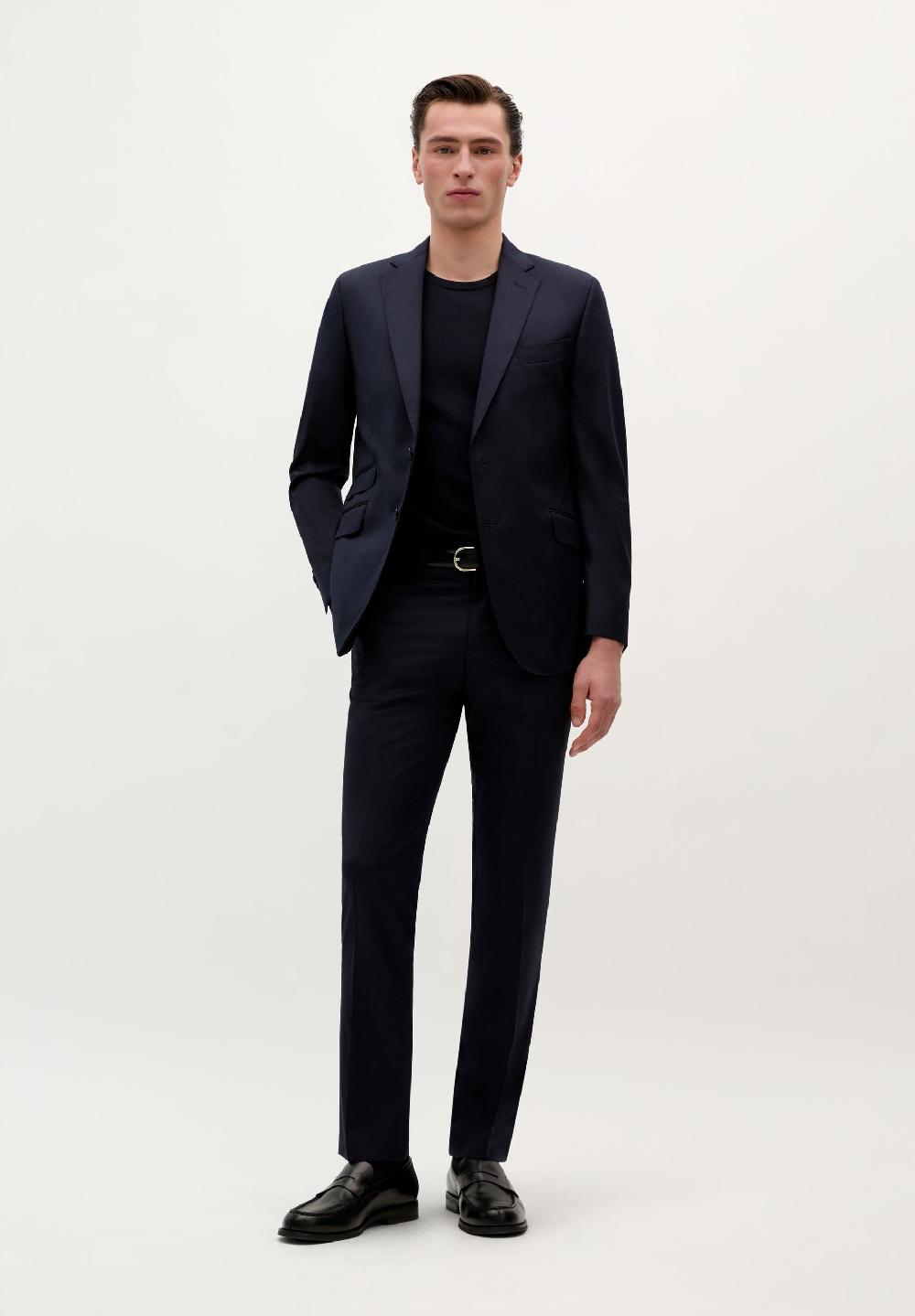Scalpers WOOL SUIT TROUSERS BLUE
