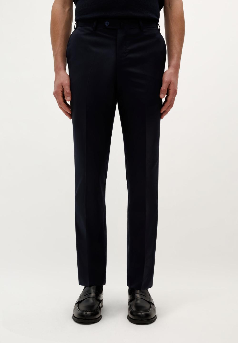 Scalpers WOOL SUIT TROUSERS BLUE