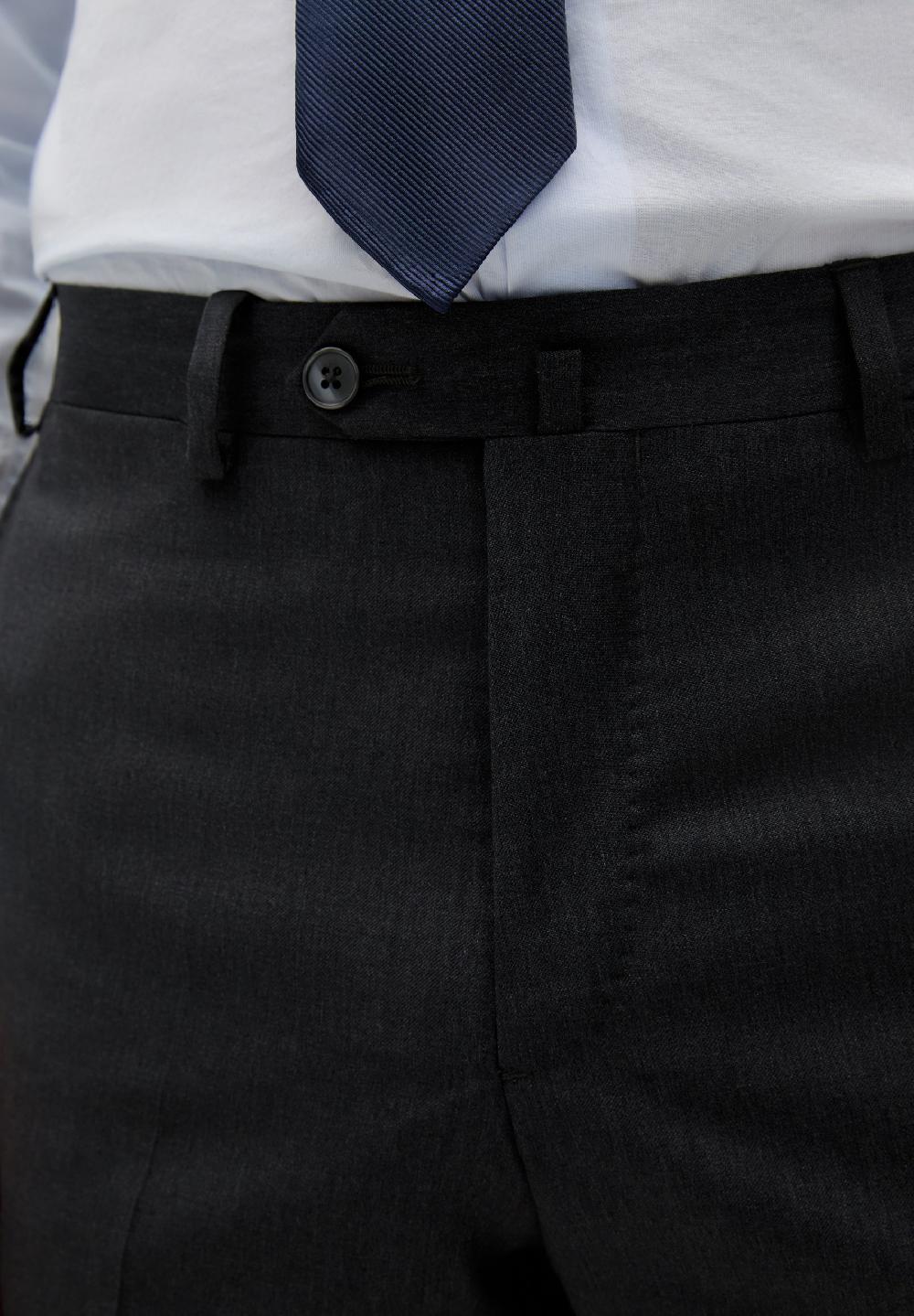 Scalpers WOOL SUIT TROUSERS LIGHT GREY