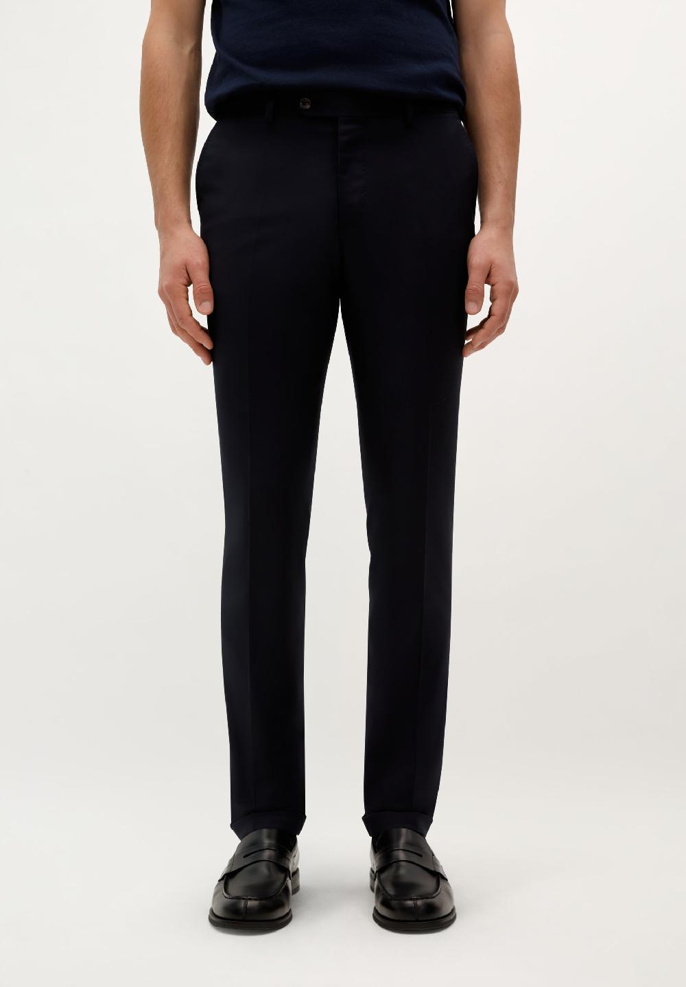 Scalpers WOOL SUIT TROUSERS NAVY