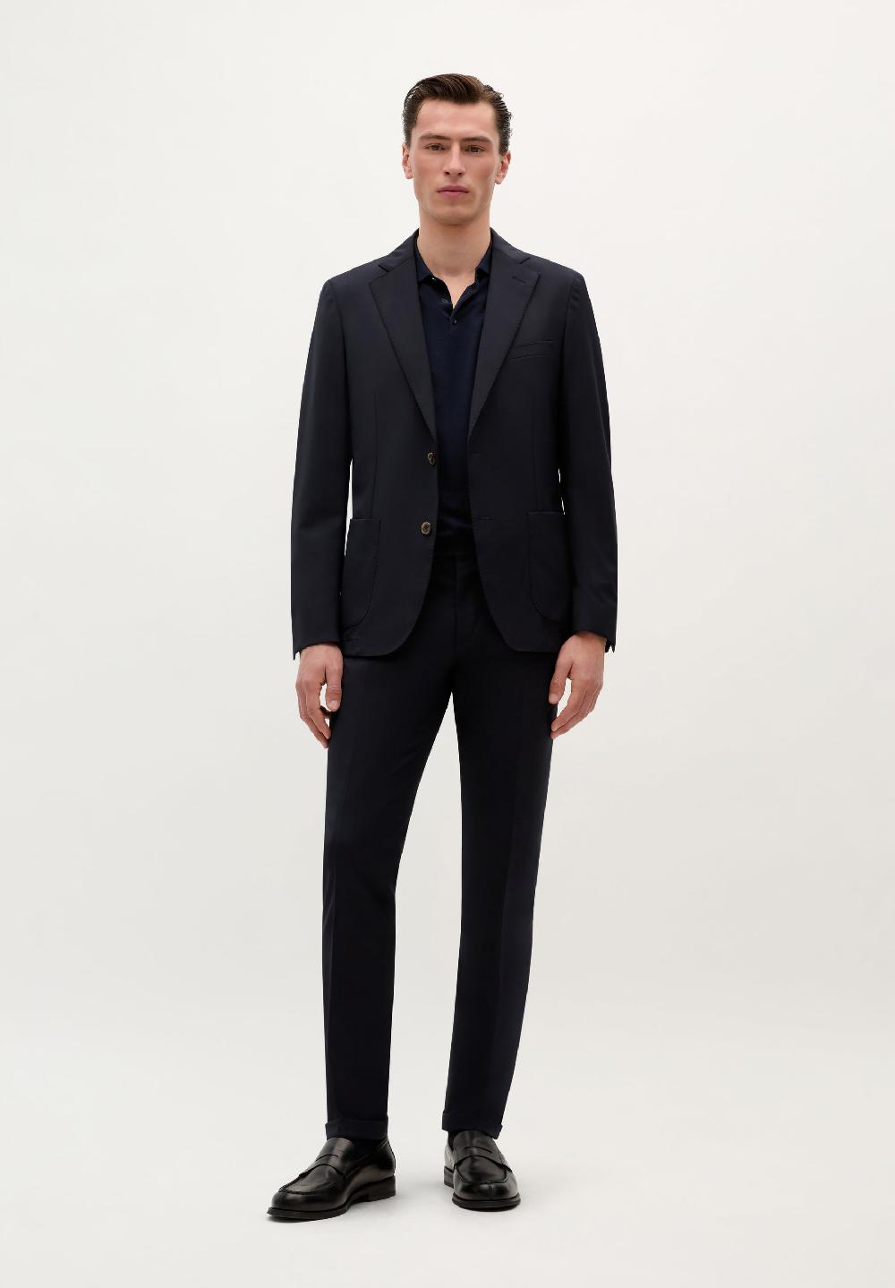 scalpers WOOL SUIT TROUSERS NAVY