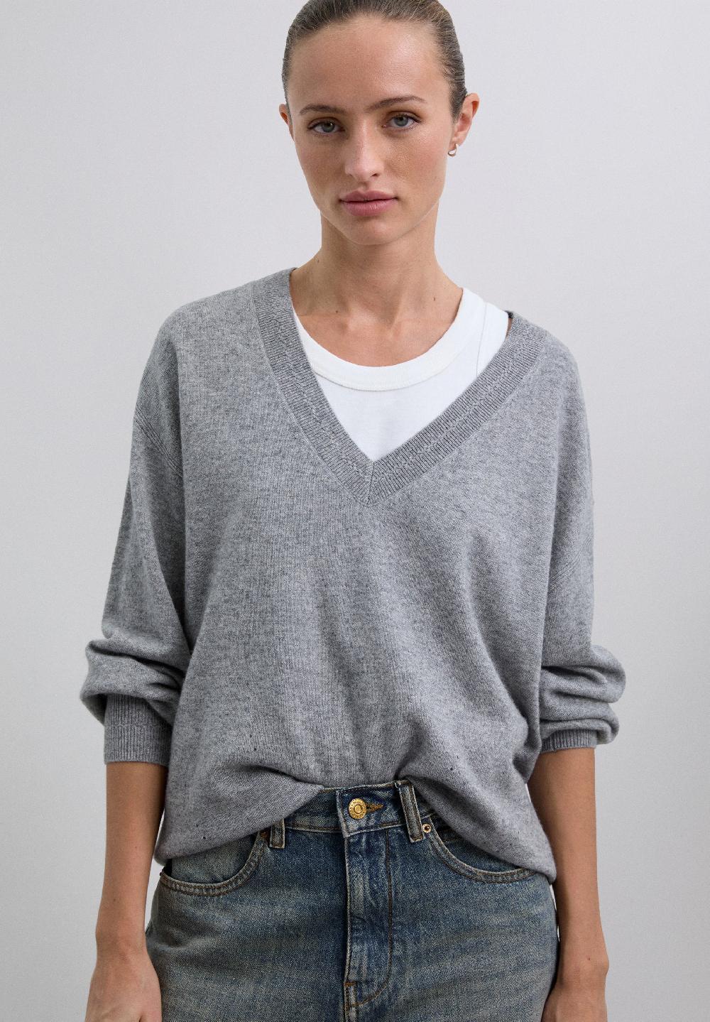 scalpers WOOL SWEATER GREY MELANGE