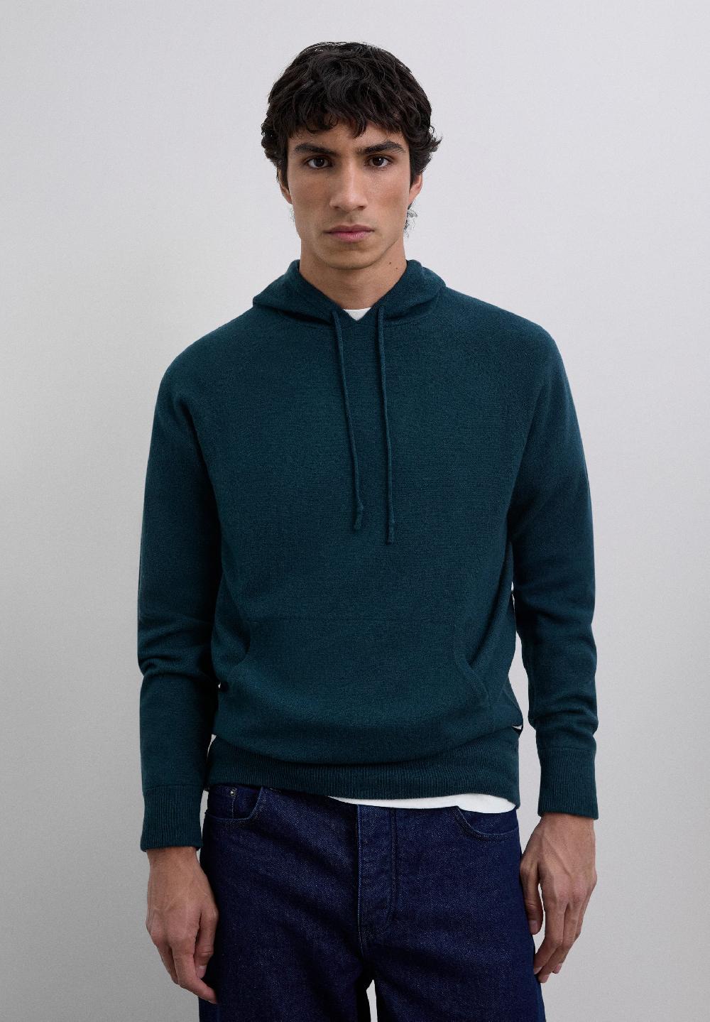 Scalpers WOOL SWEATER WITH ADJUSTABLE HOOD DUCK