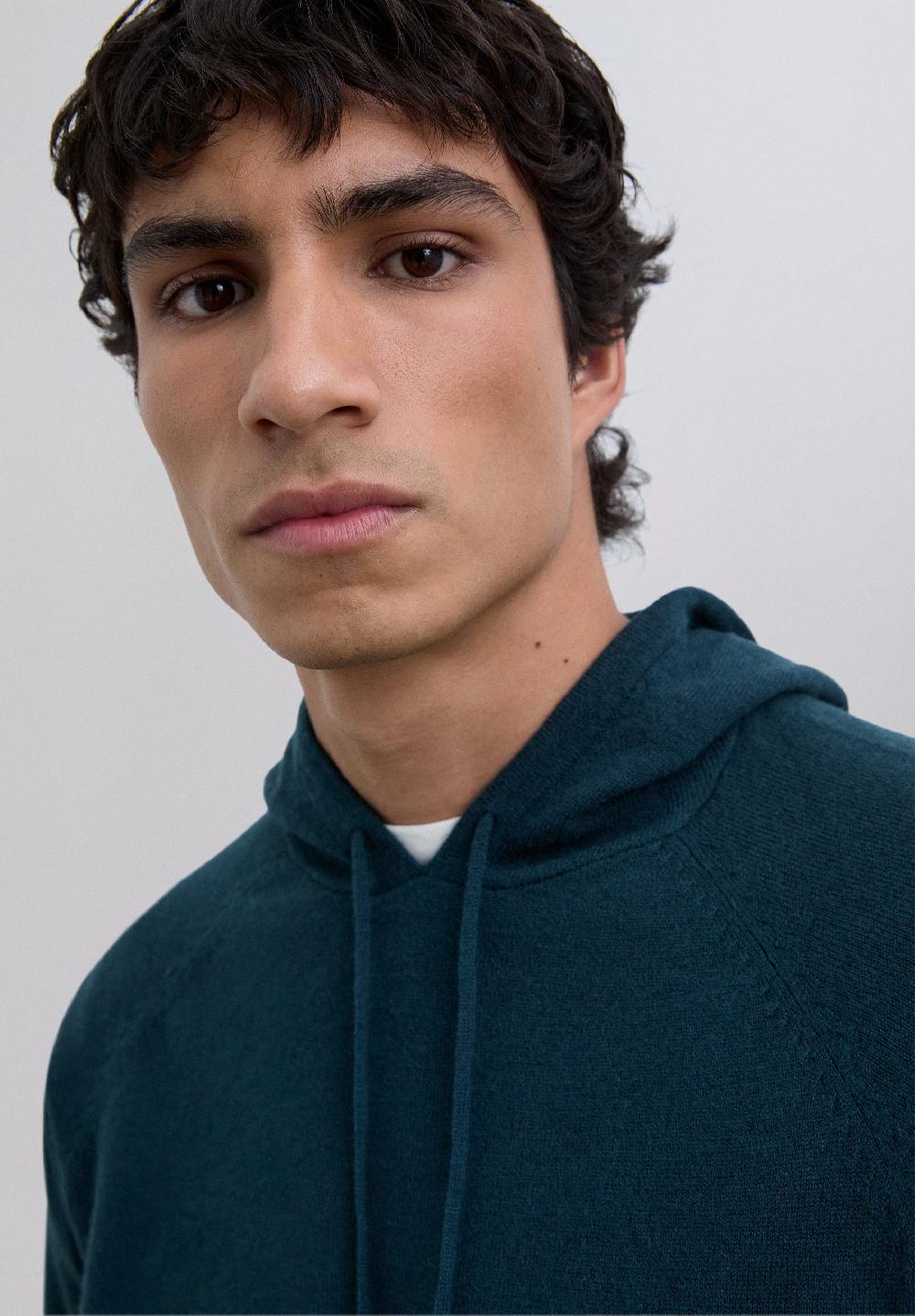 scalpers WOOL SWEATER WITH ADJUSTABLE HOOD DUCK