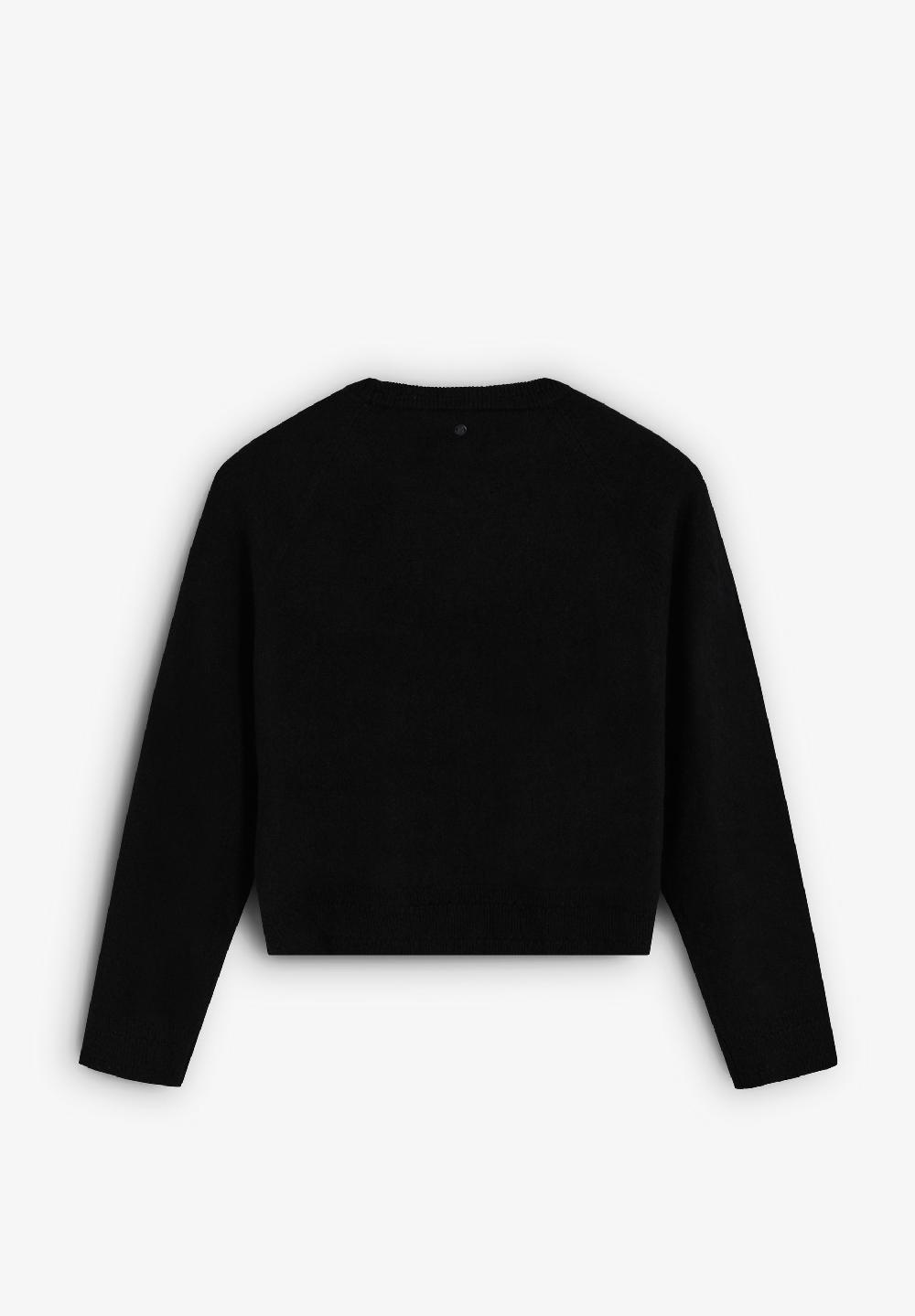 Scalpers WOOL SWEATER WITH MINI CUTOUTS BLACK