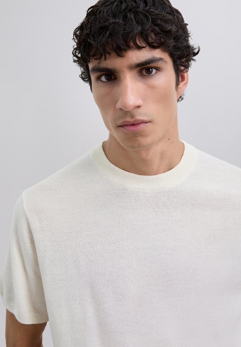 Scalpers WOOL T-SHIRT CREAM