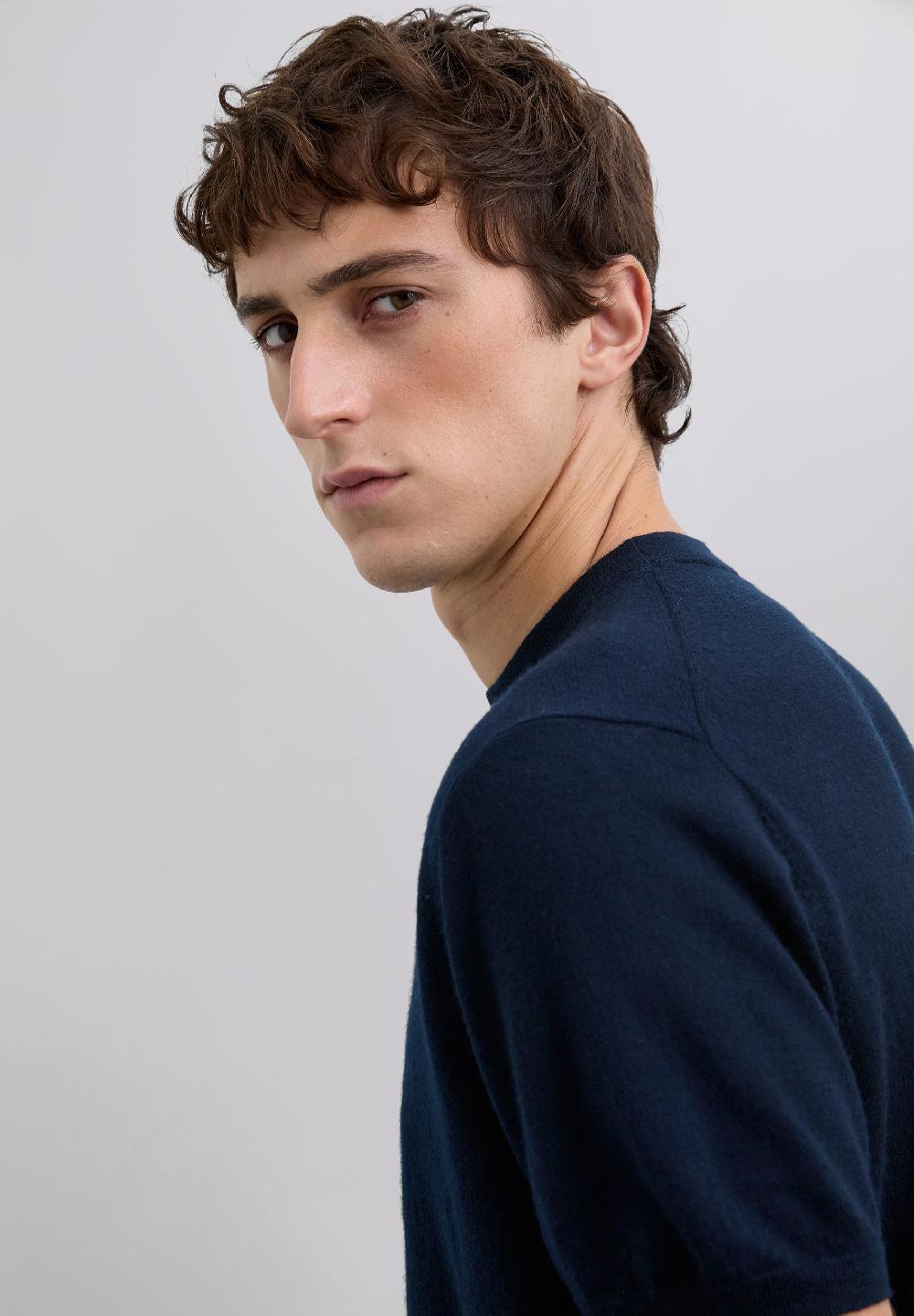 Scalpers WOOL T-SHIRT NAVY