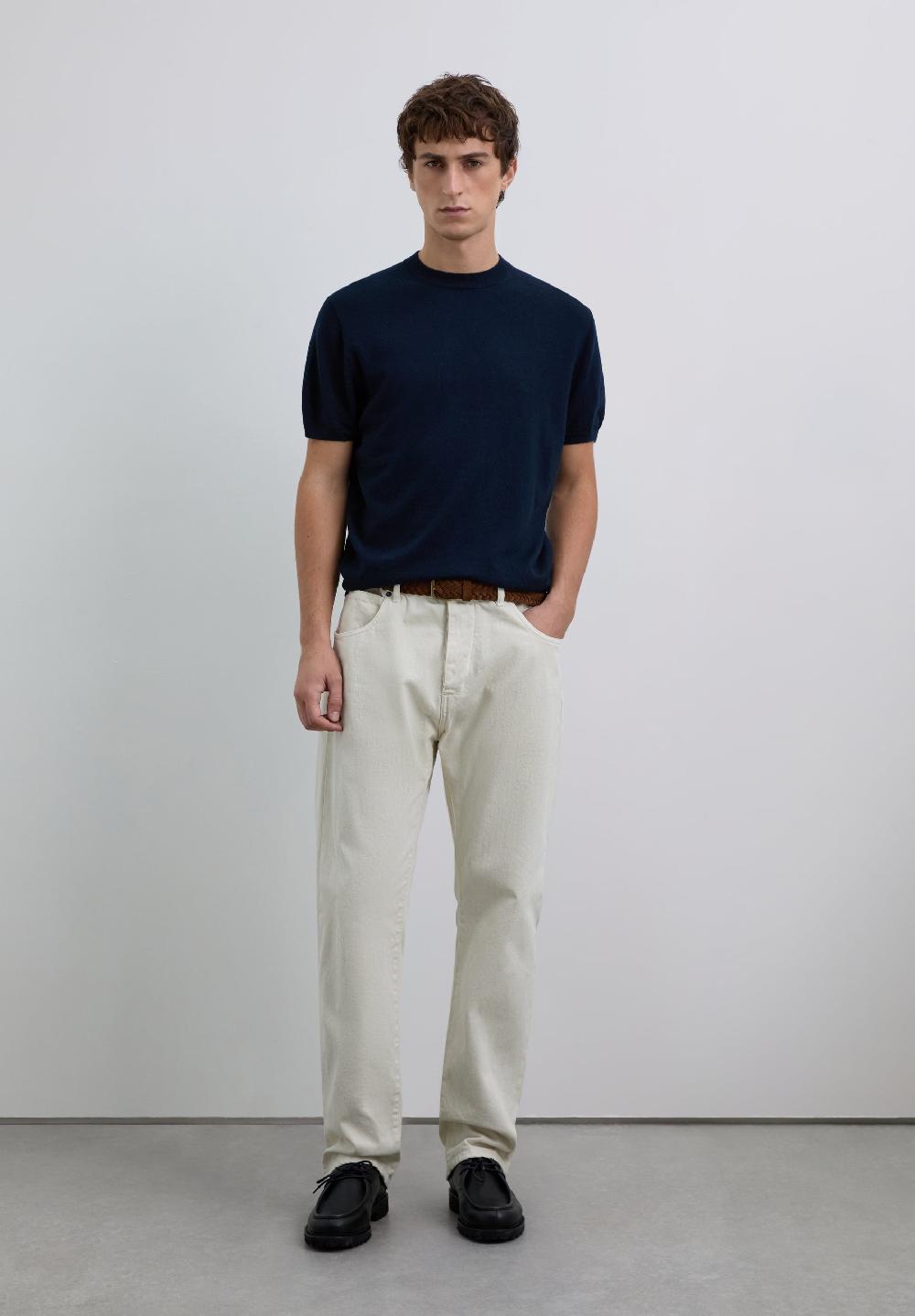 scalpers WOOL T-SHIRT NAVY