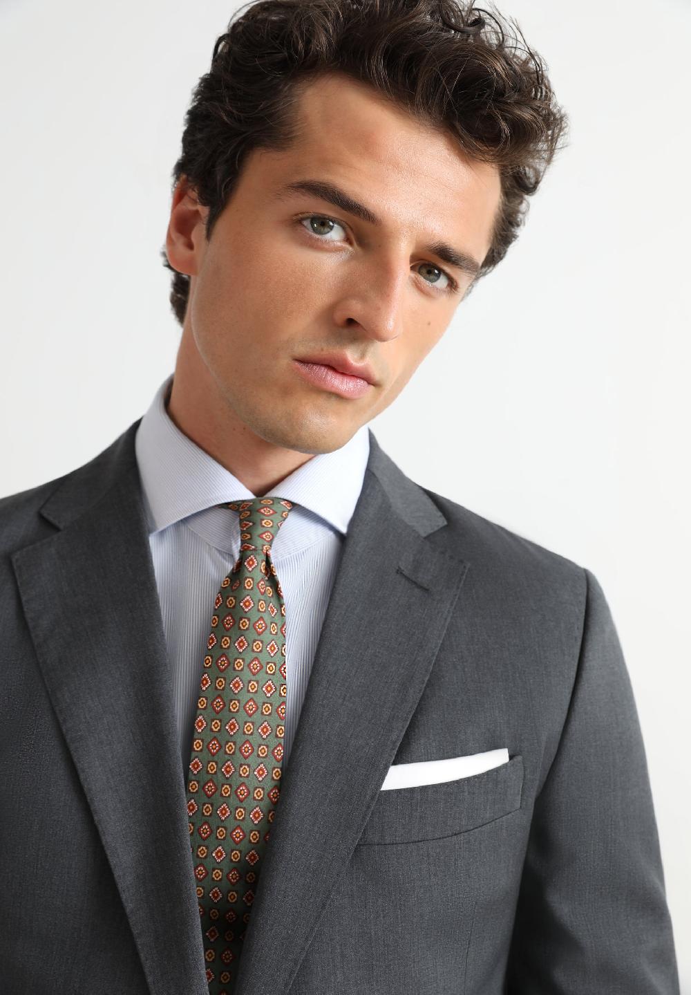 Scalpers WOOL TEXTURED SUIT GREY
