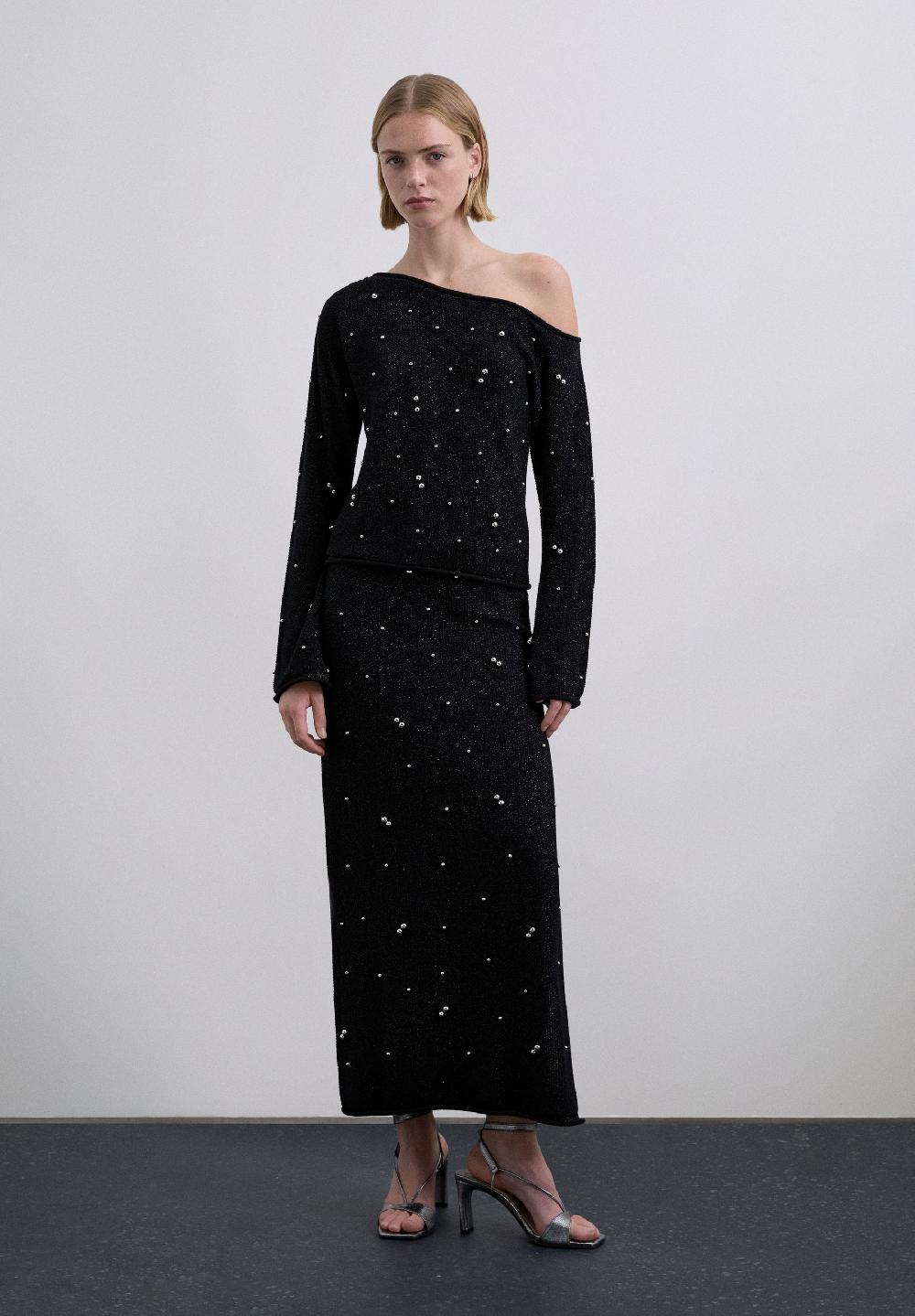 Scalpers XM SCBALLKNIT SKIRT BLACK