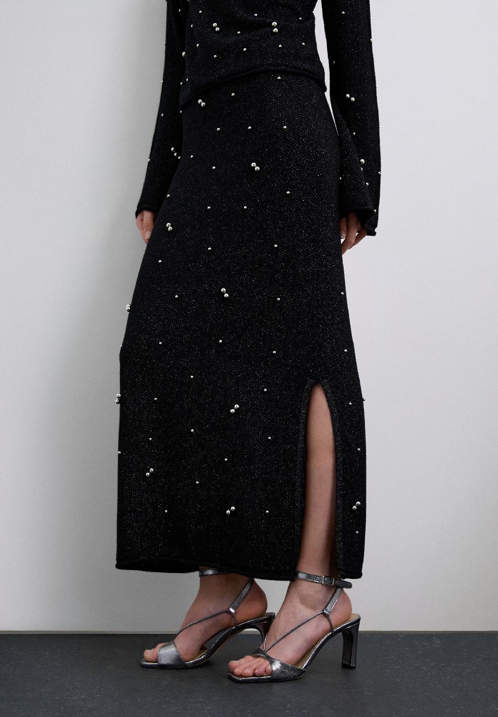 Scalpers XM SCBALLKNIT SKIRT BLACK