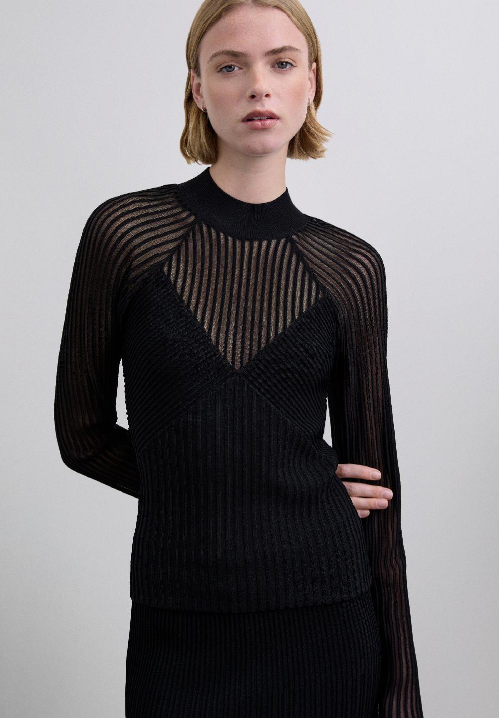 Scalpers XM SCFILMY KNIT TOP BLACK