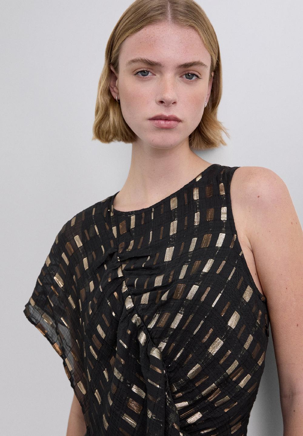 Scalpers XM SCRUFFLEDRAPE DRESS BLACK