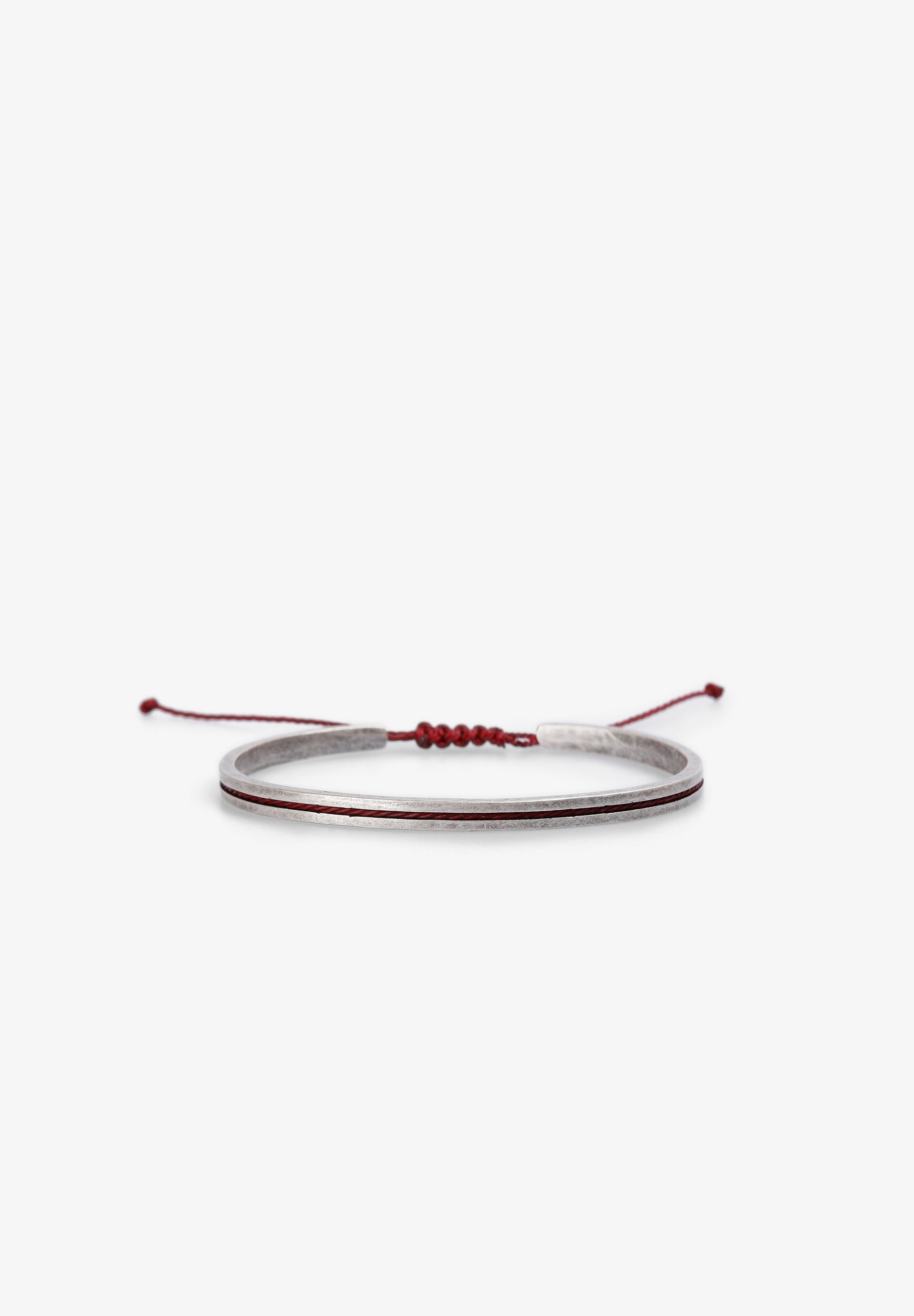scalpers SILVER EFFECT ADJUSTABLE BRACELET BURGUNDY