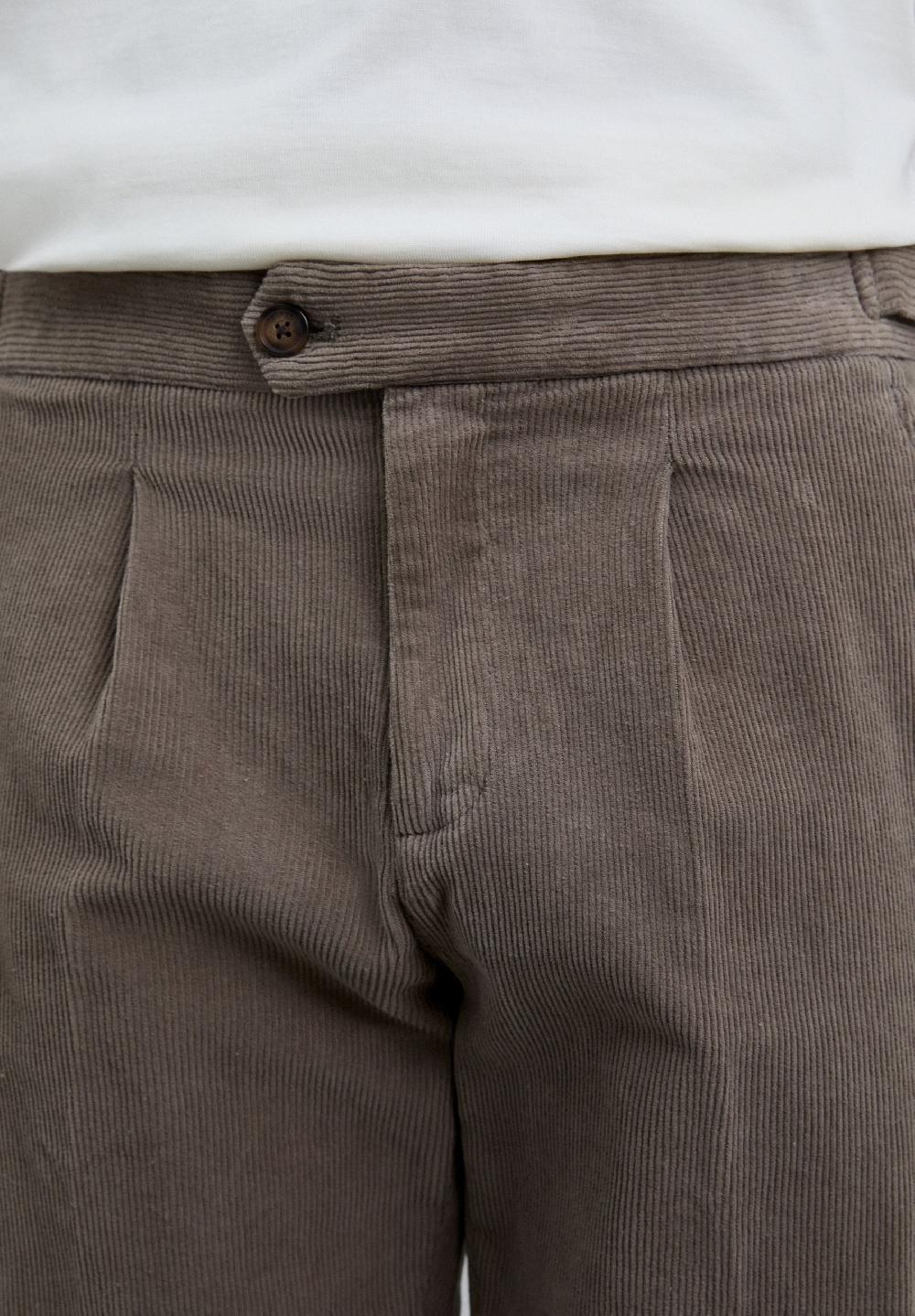 Scalpers SLIM FIT CORDUROY TROUSERS WITH DARTS TAUPE