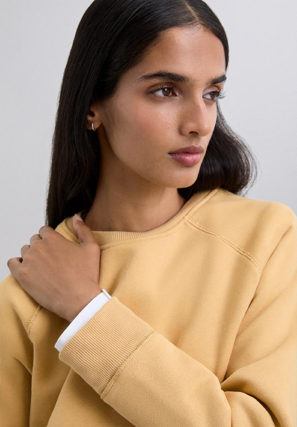 scalpers SWEATSHIRT WITH BACK EMBROIDERED LOGO MUSTARD