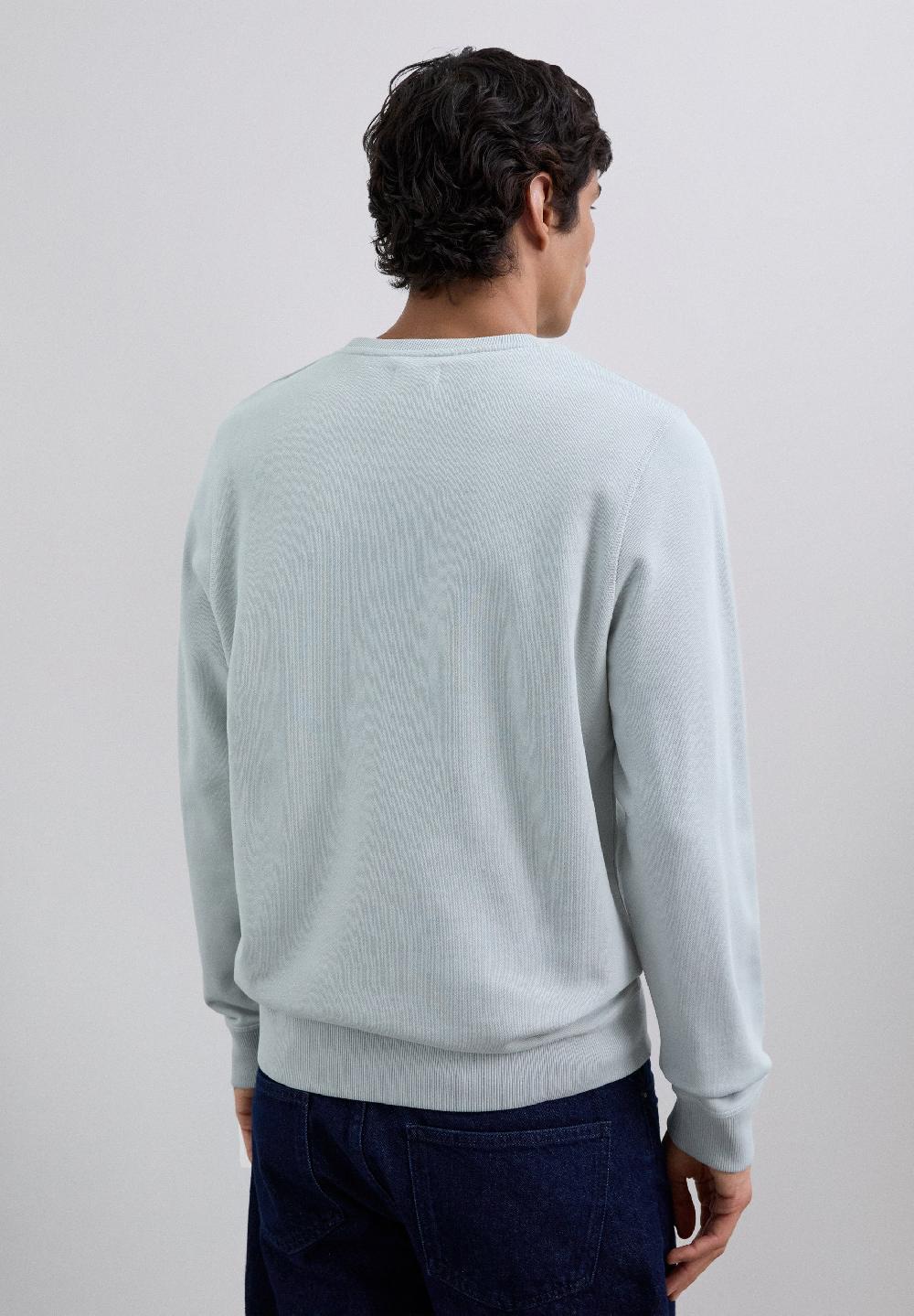 Scalpers SWEATSHIRT WITH EMBROIDERED SKULL LIGHT GREY