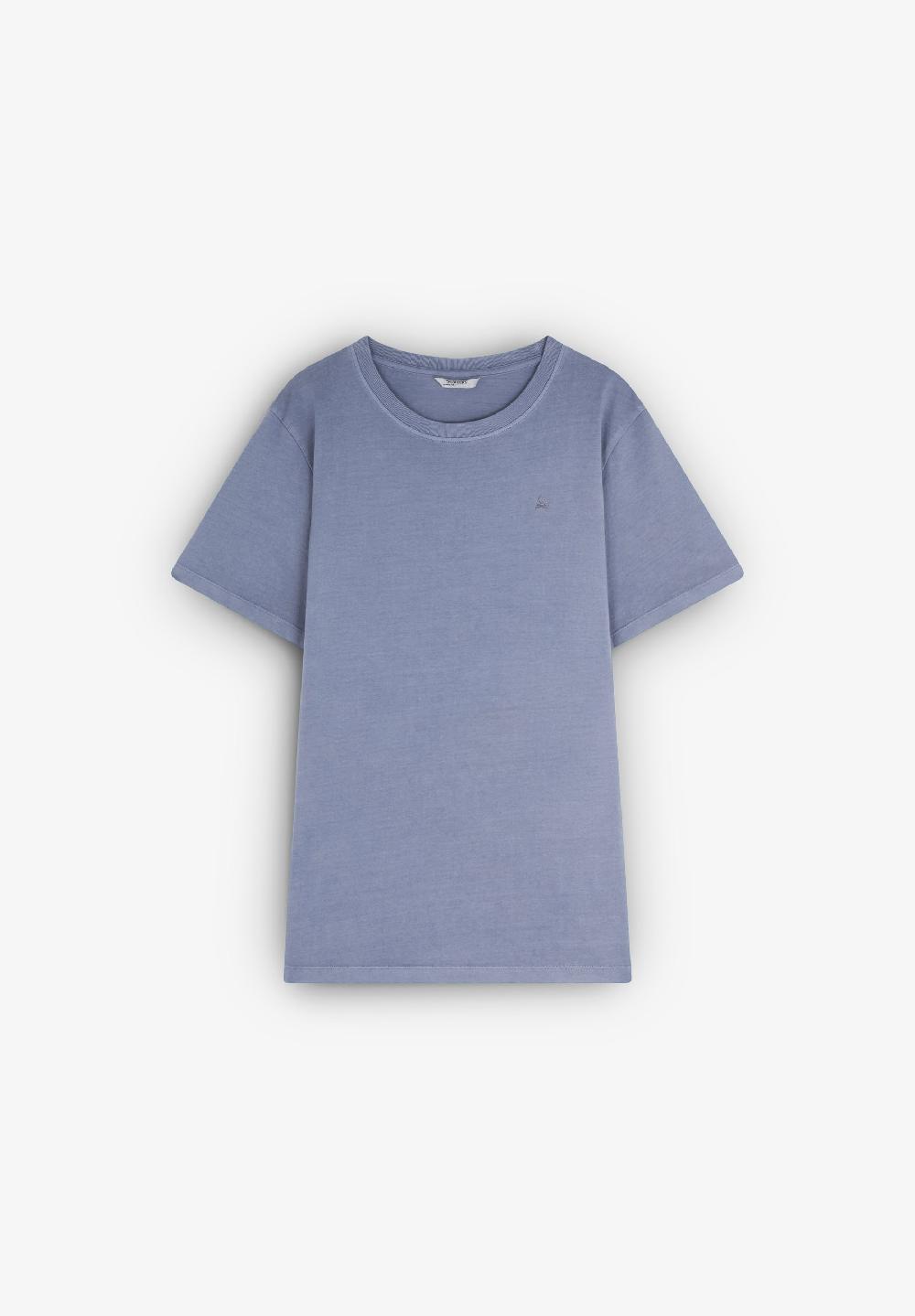 Scalpers T-SHIRT WITH MATCHING EMBROIDERED SKULL BLUE