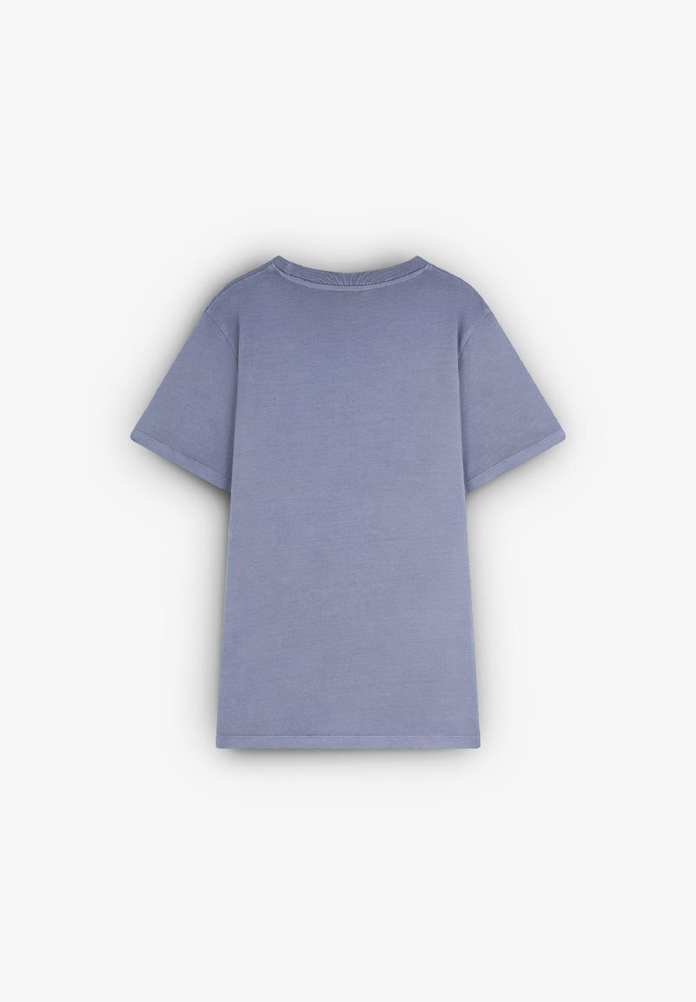 Scalpers T-SHIRT WITH MATCHING EMBROIDERED SKULL BLUE