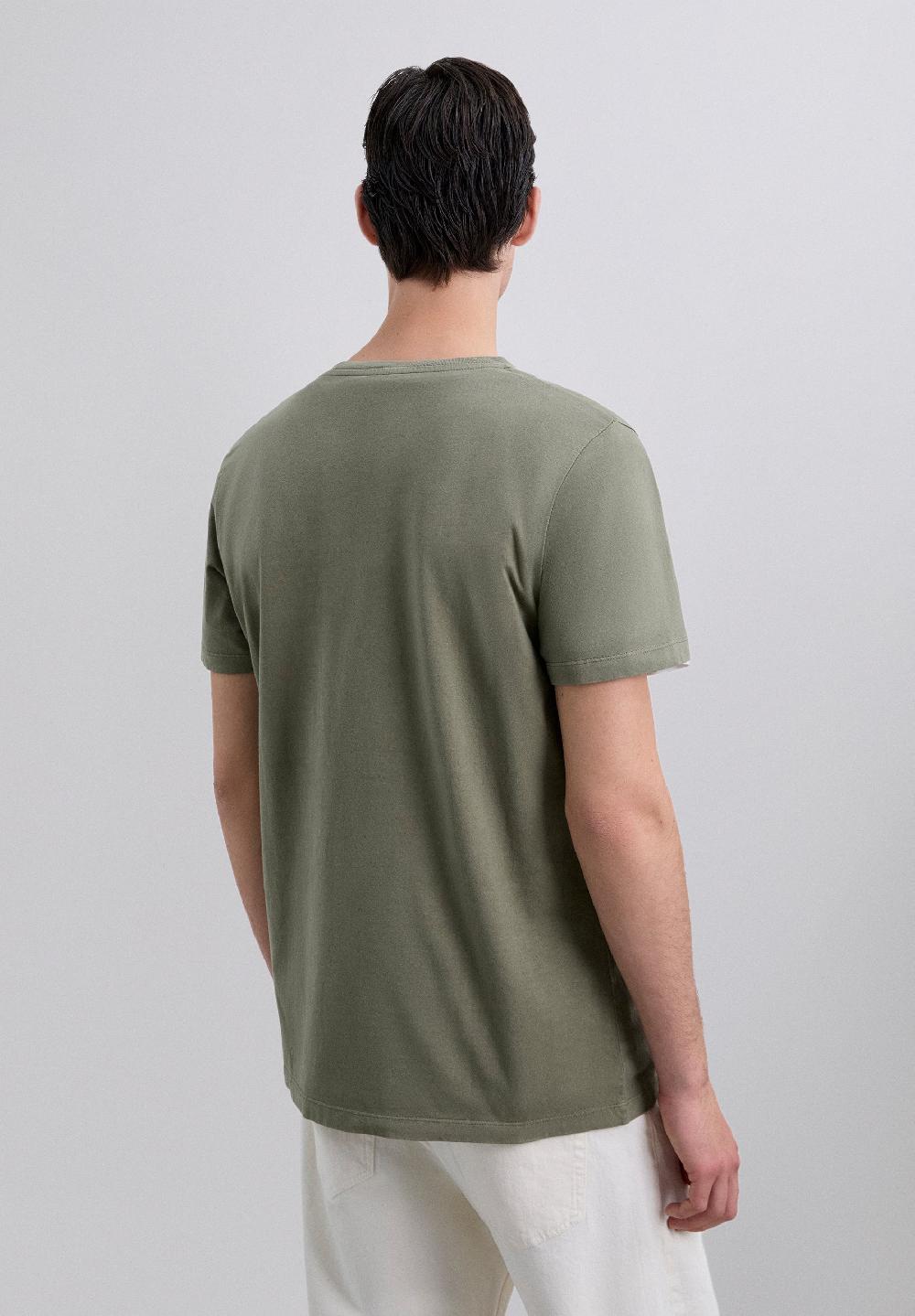 Scalpers T-SHIRT WITH MATCHING EMBROIDERED SKULL KHAKI