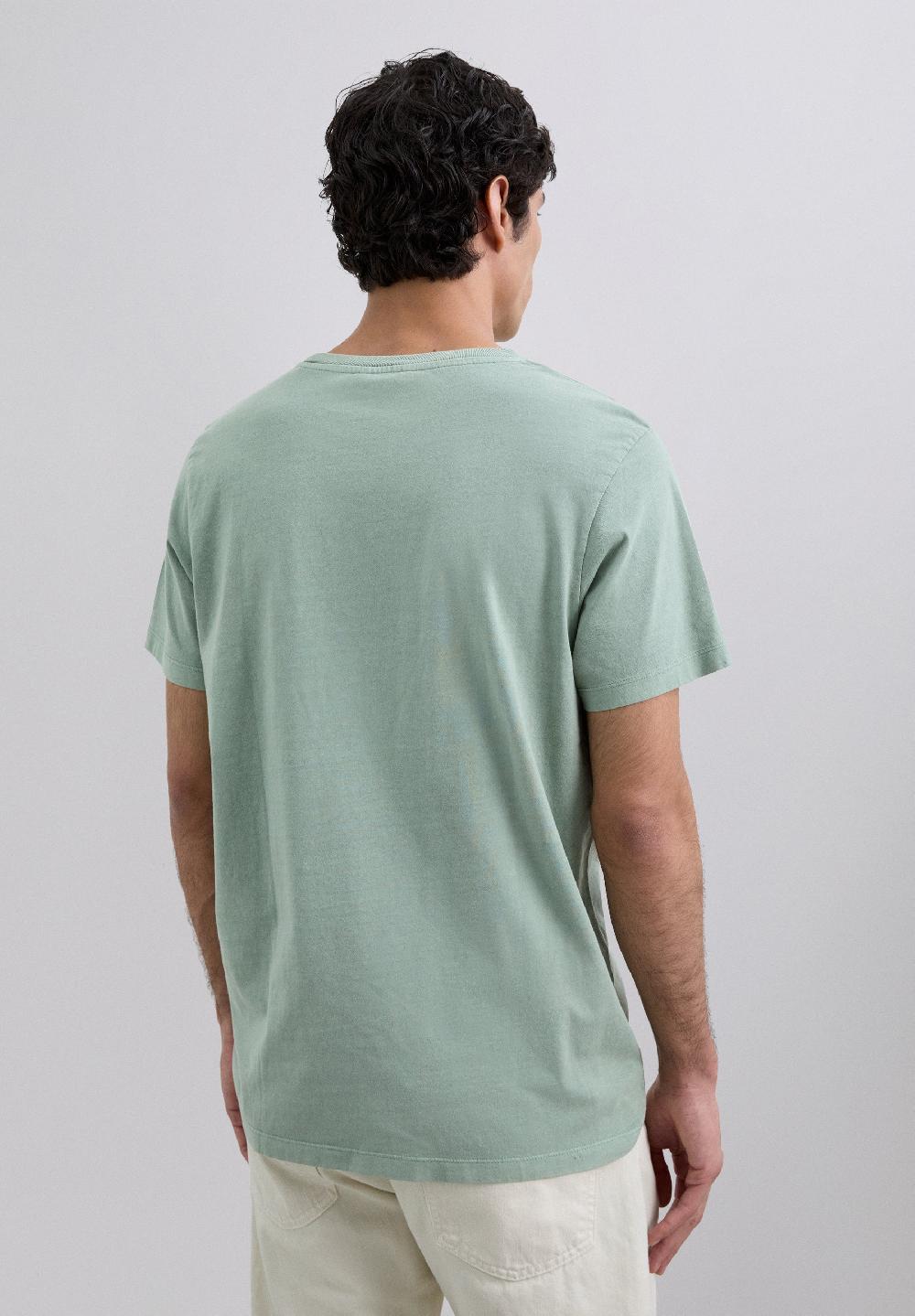 Scalpers T-SHIRT WITH MATCHING EMBROIDERED SKULL LIGHT KHAKI