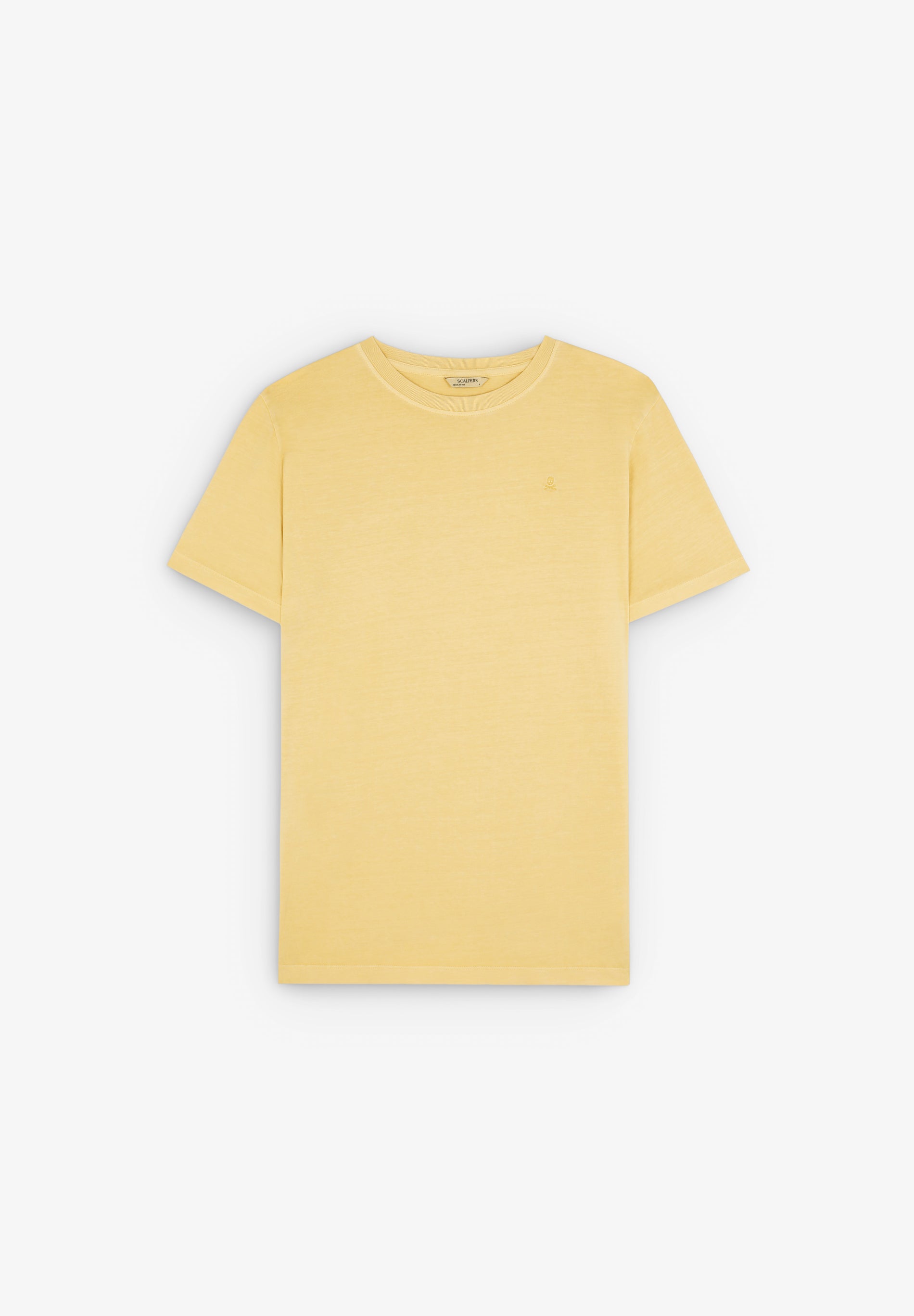 scalpers T-SHIRT WITH MATCHING EMBROIDERED SKULL MUSTARD