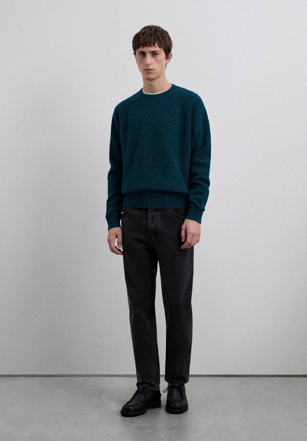 Scalpers WOOL AND CASHMERE BLEND SWEATER DARK GREEN