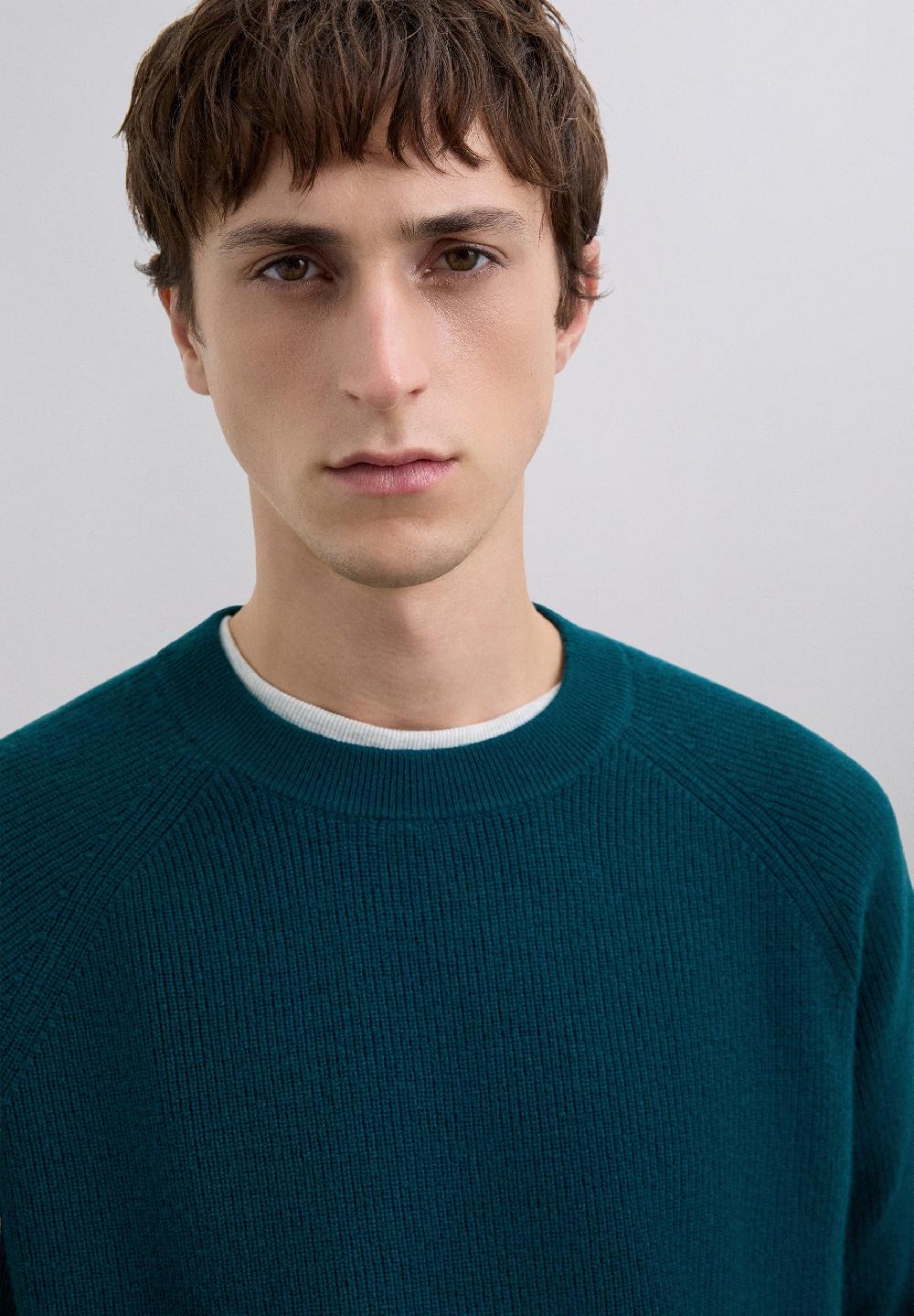 Scalpers WOOL AND CASHMERE BLEND SWEATER DARK GREEN