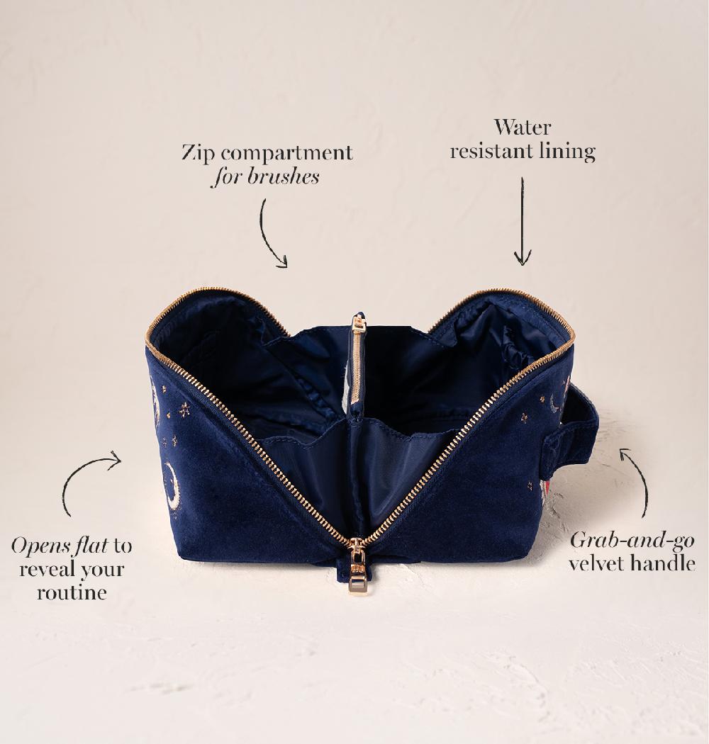 Scarlettsbags Enchanted Alphabet Open Flat Makeup Bag