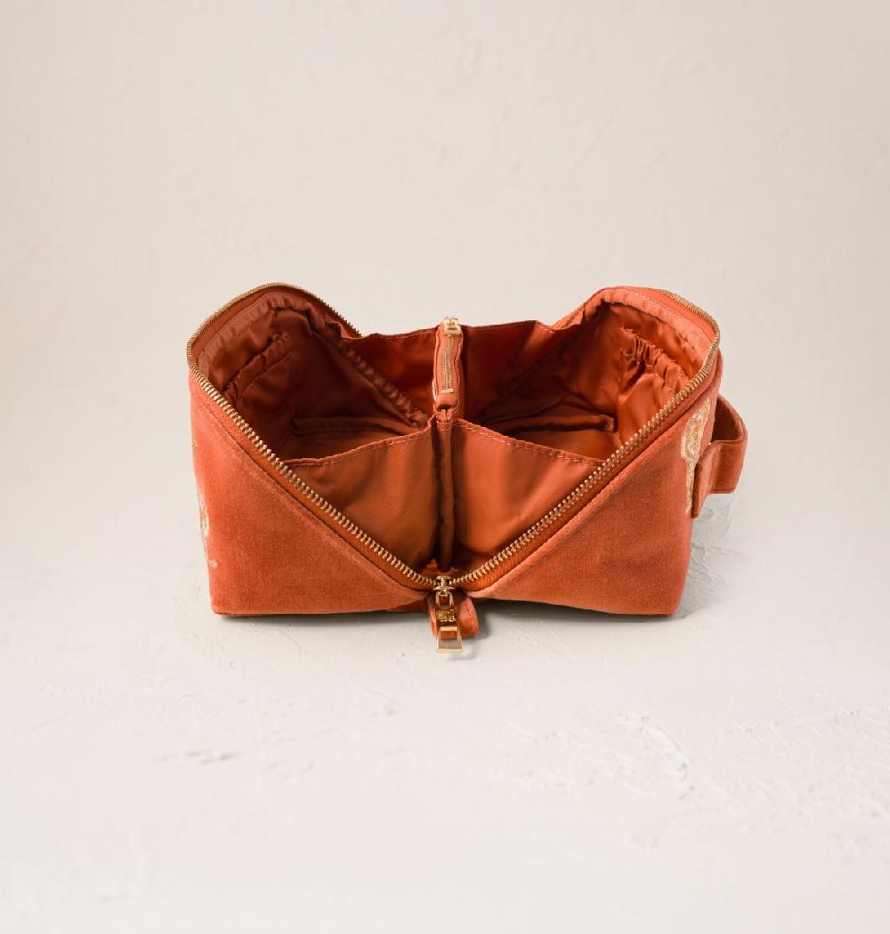 Scarlettsbags Golden Elephants Open Flat Makeup Bag