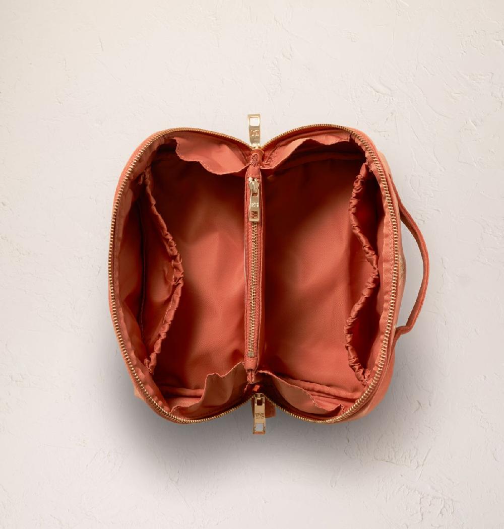 Scarlettsbags Golden Elephants Open Flat Makeup Bag