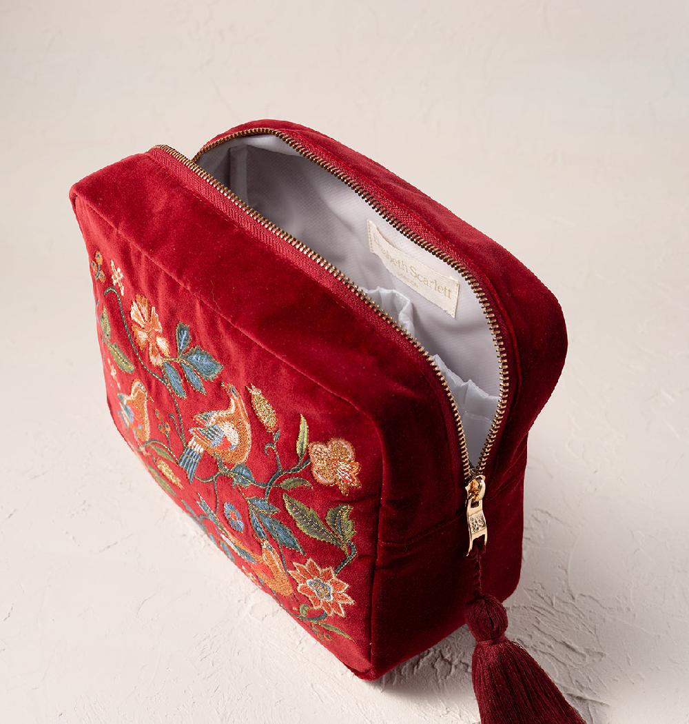 Scarlettsbags Botanical Birds Wash Bag