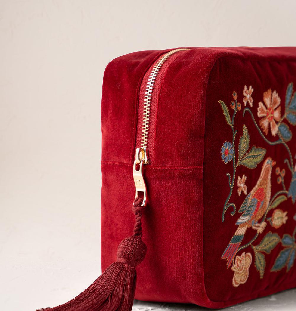 Scarlettsbags Botanical Birds Wash Bag