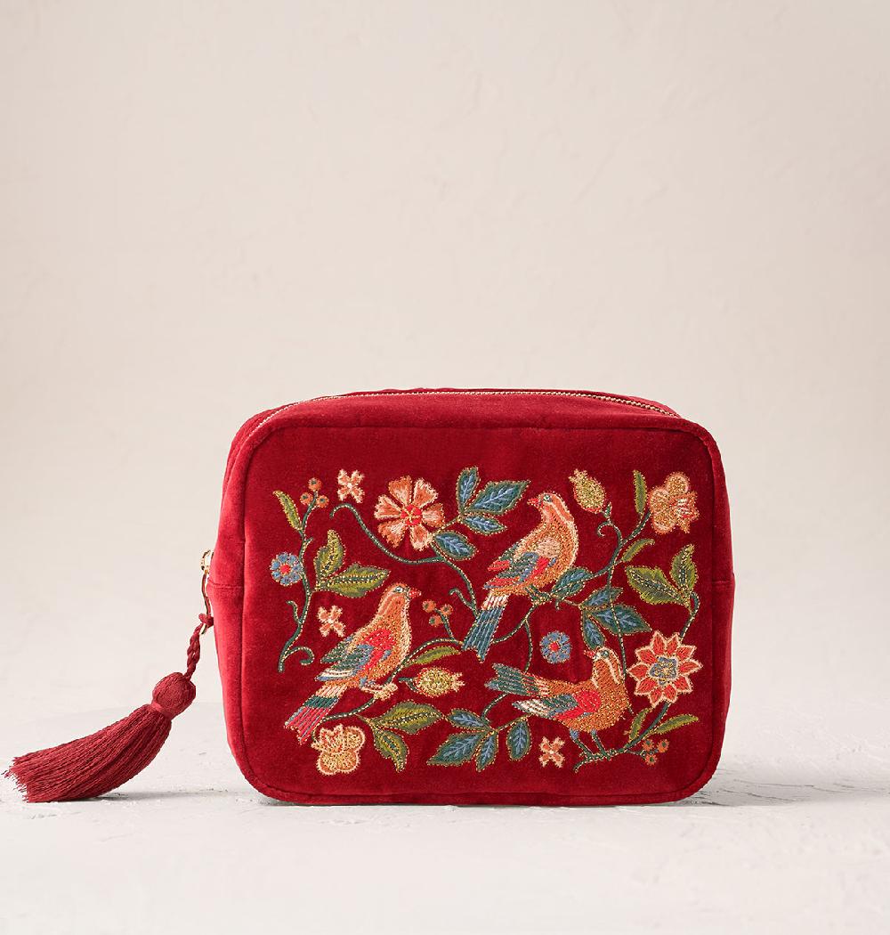 scarlettsbags Botanical Birds Wash Bag