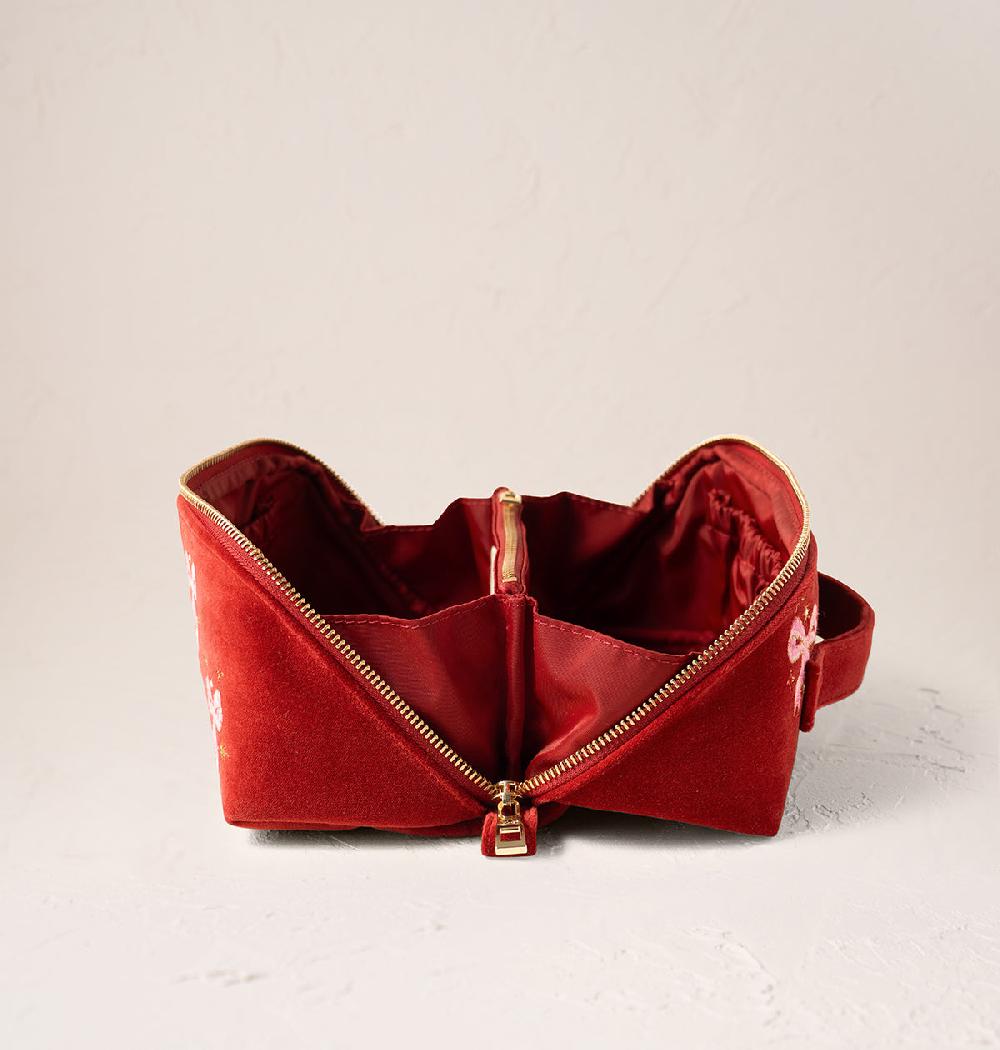 Scarlettsbags Dazzling Bows Open Flat Makeup Bag