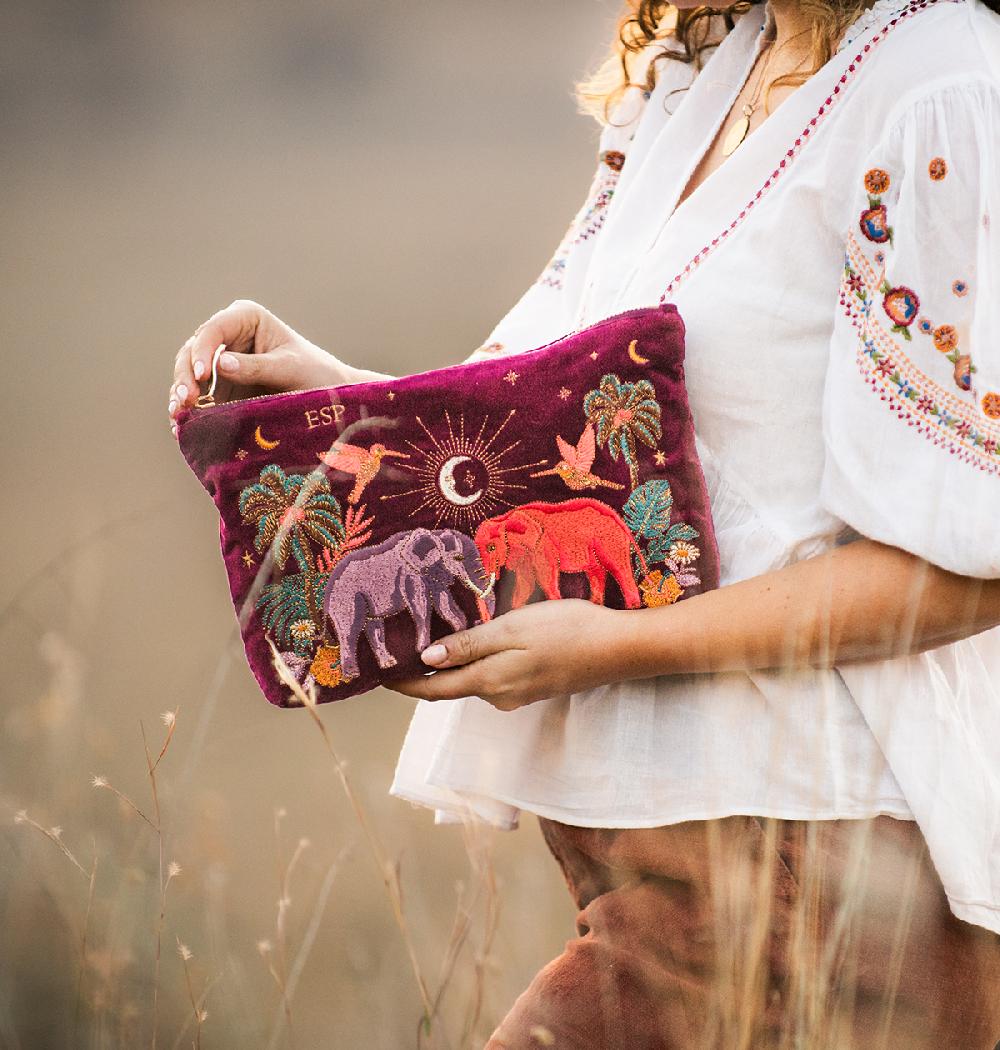 Scarlettsbags Enchanted Elephant Everyday Pouch