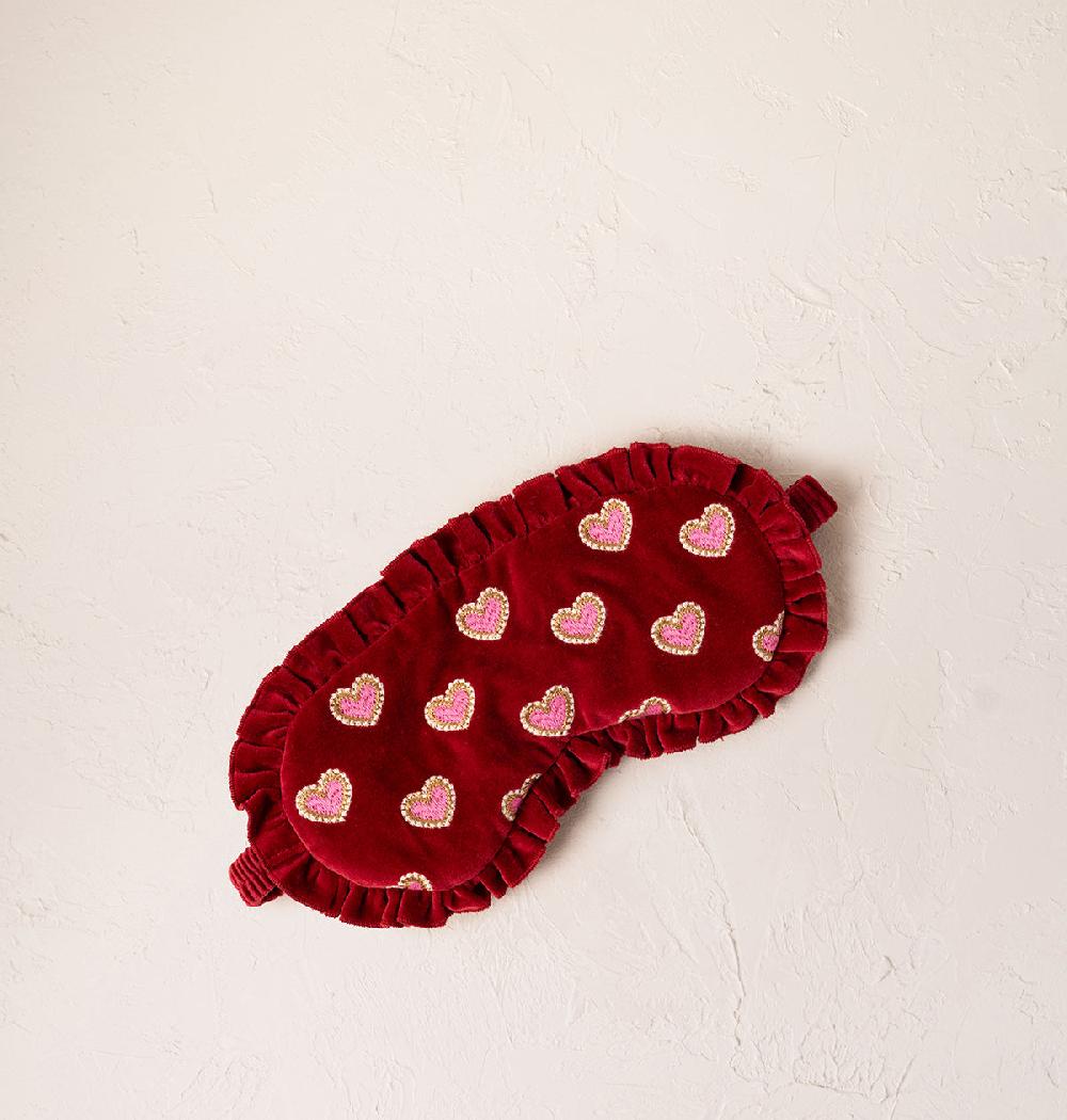 Scarlettsbags Love Hearts Frill Eye Mask