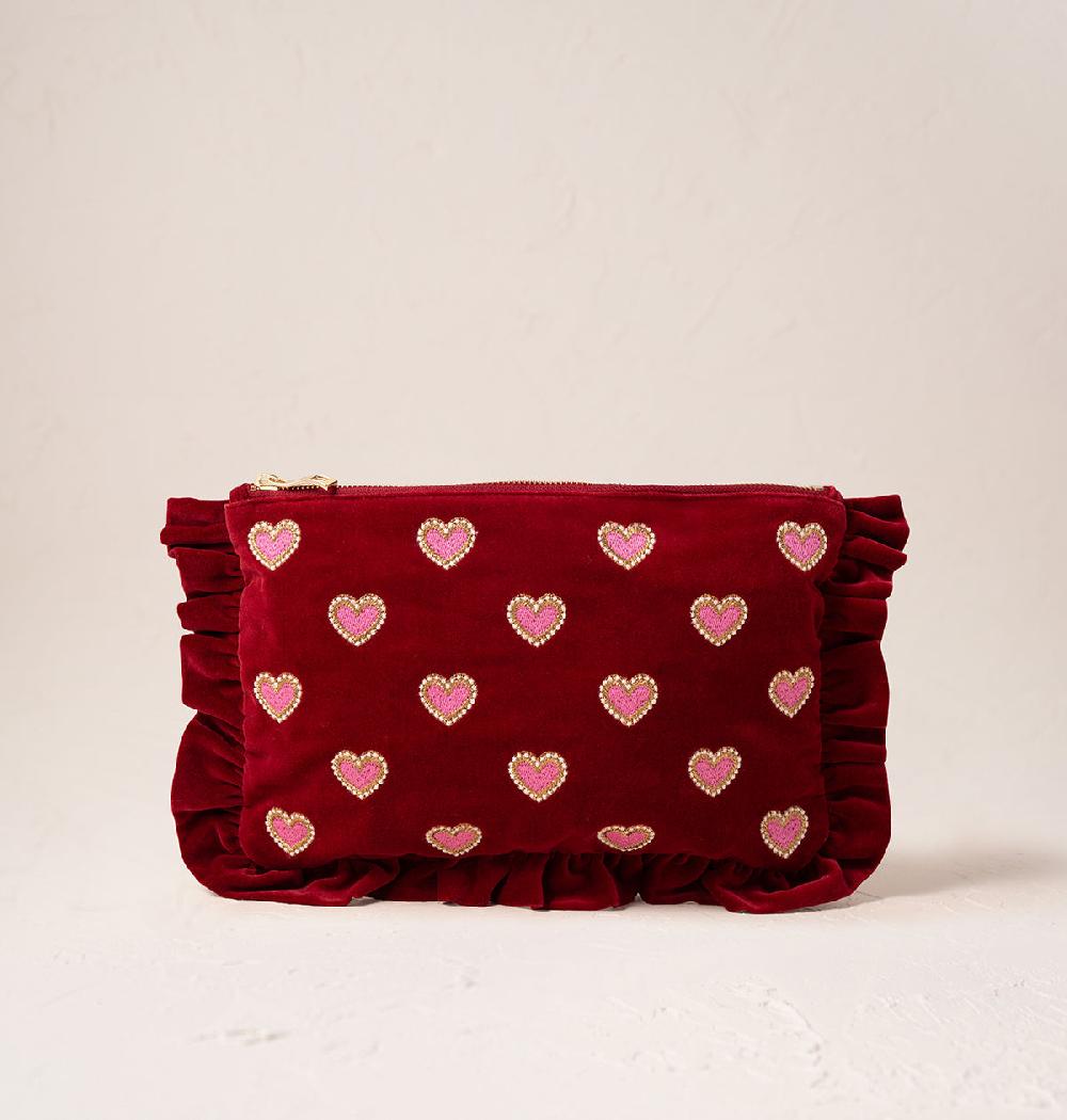 scarlettsbags Love Hearts Frill Pouch