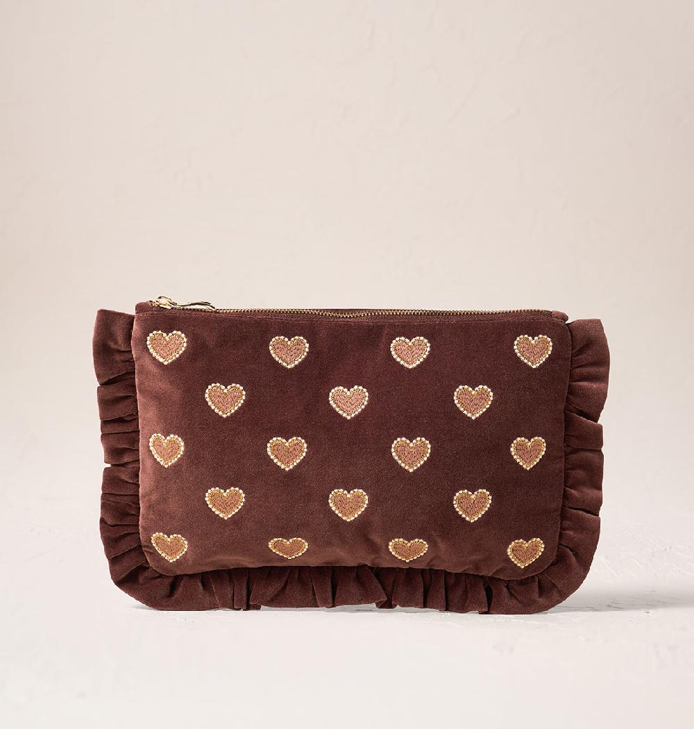 scarlettsbags Love Hearts Frill Pouch