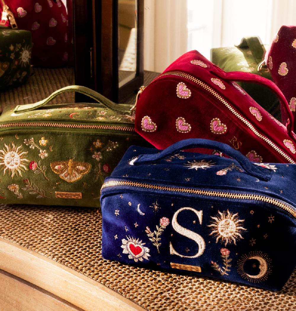 Scarlettsbags Love Hearts Open Flat Makeup Bag