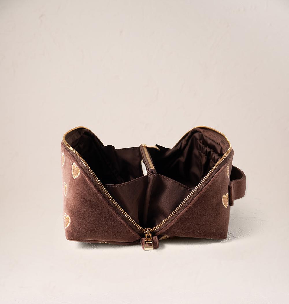 Scarlettsbags Love Hearts Open Flat Makeup Bag