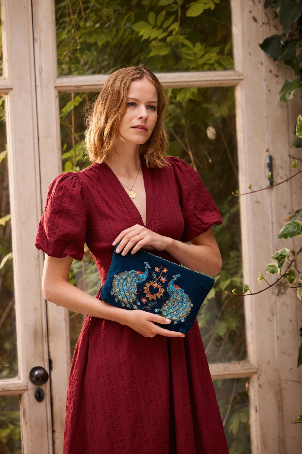 Scarlettsbags Peacock Floral Everyday Pouch