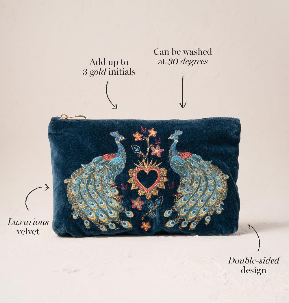 Scarlettsbags Peacock Floral Everyday Pouch