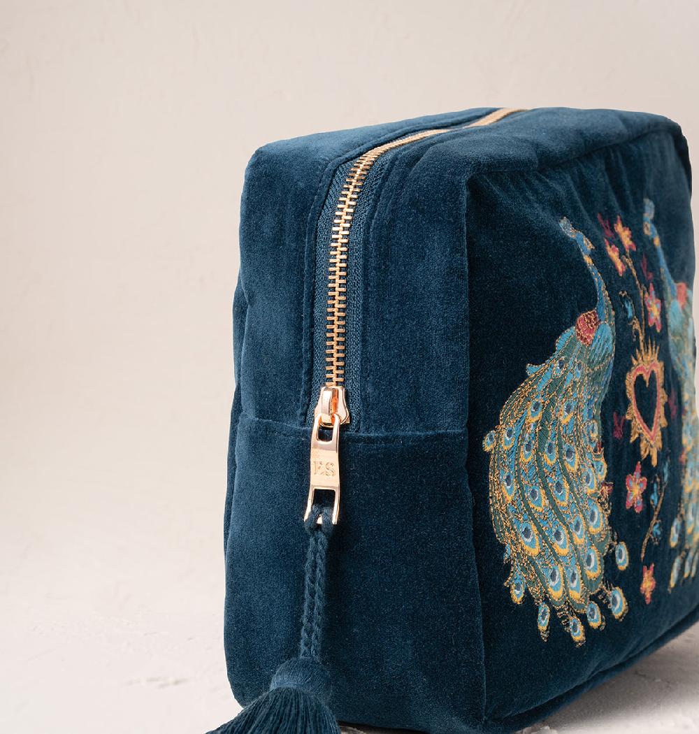 Scarlettsbags Peacock Floral Wash Bag