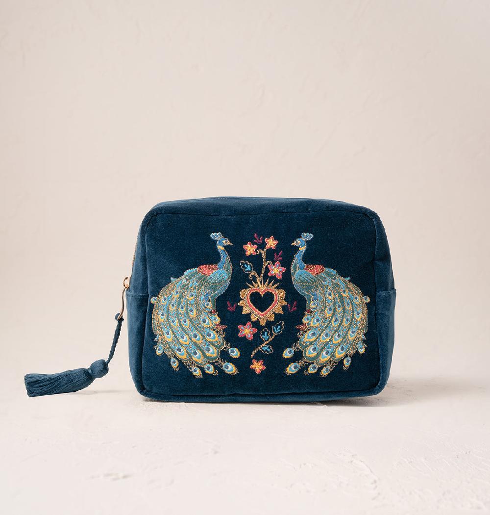 scarlettsbags Peacock Floral Wash Bag