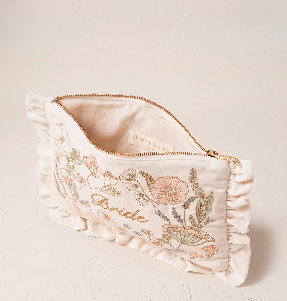Scarlettsbags Pressed Flowers Bride Frill Pouch