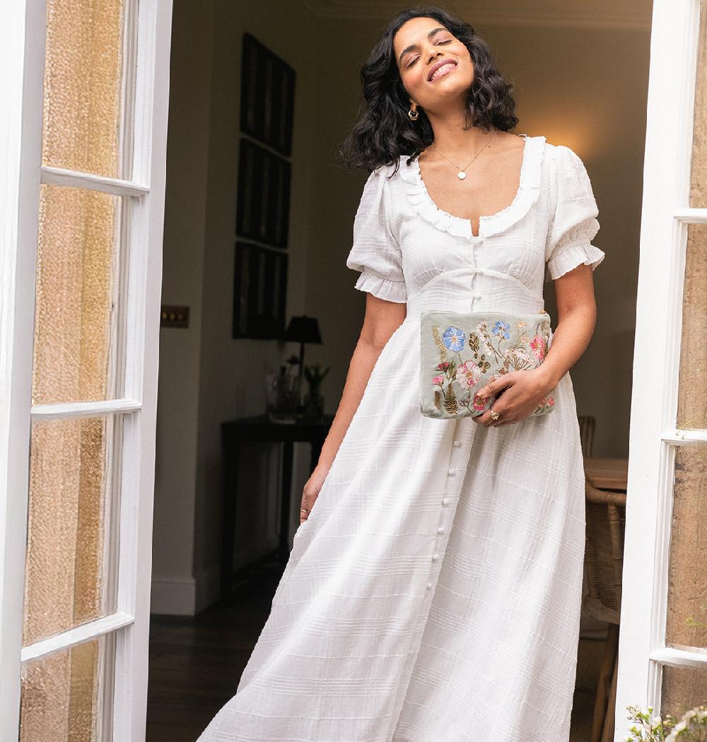 Scarlettsbags Pressed Flowers Everyday Pouch