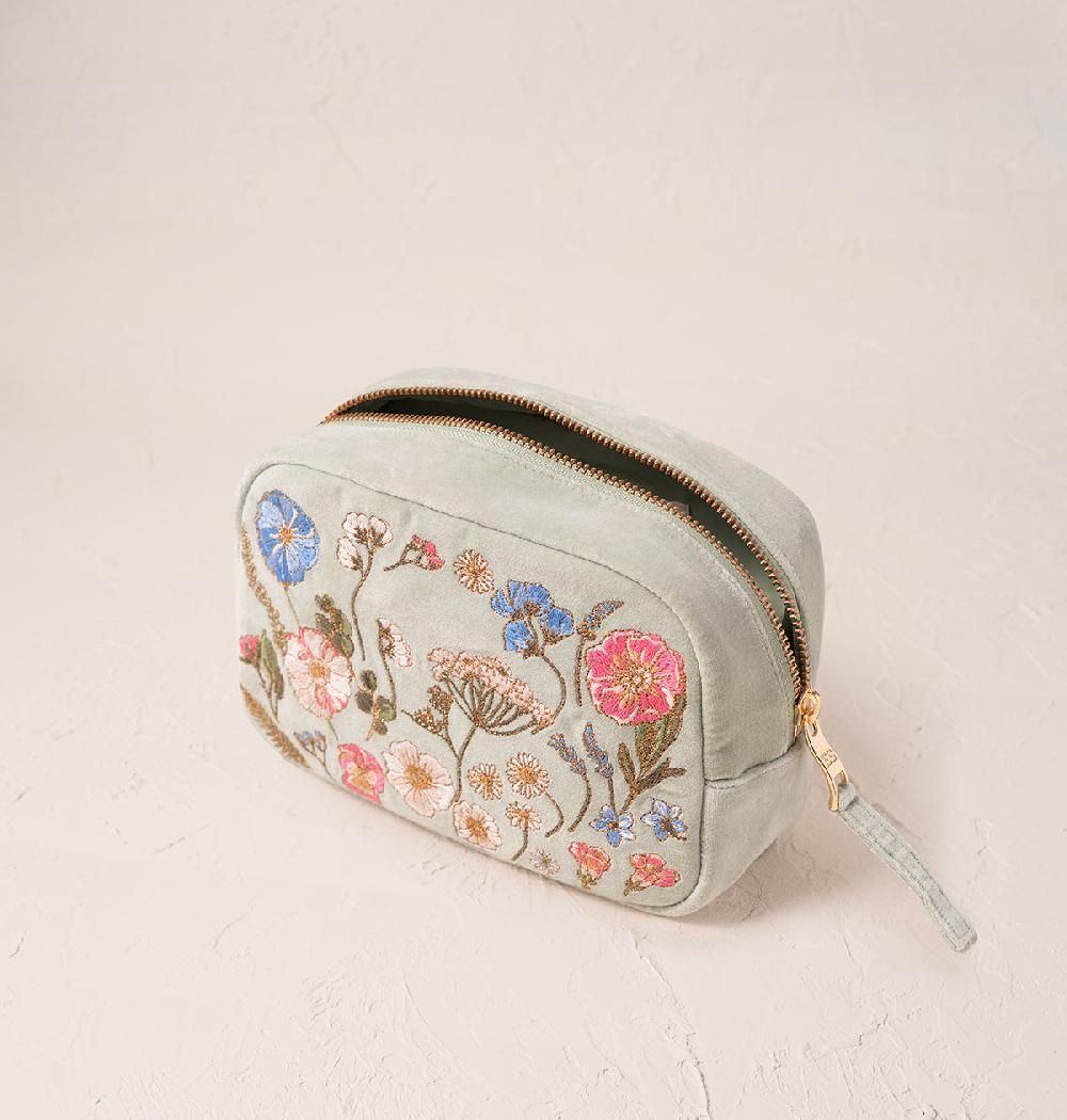 Scarlettsbags Pressed Flowers Makeup Bag